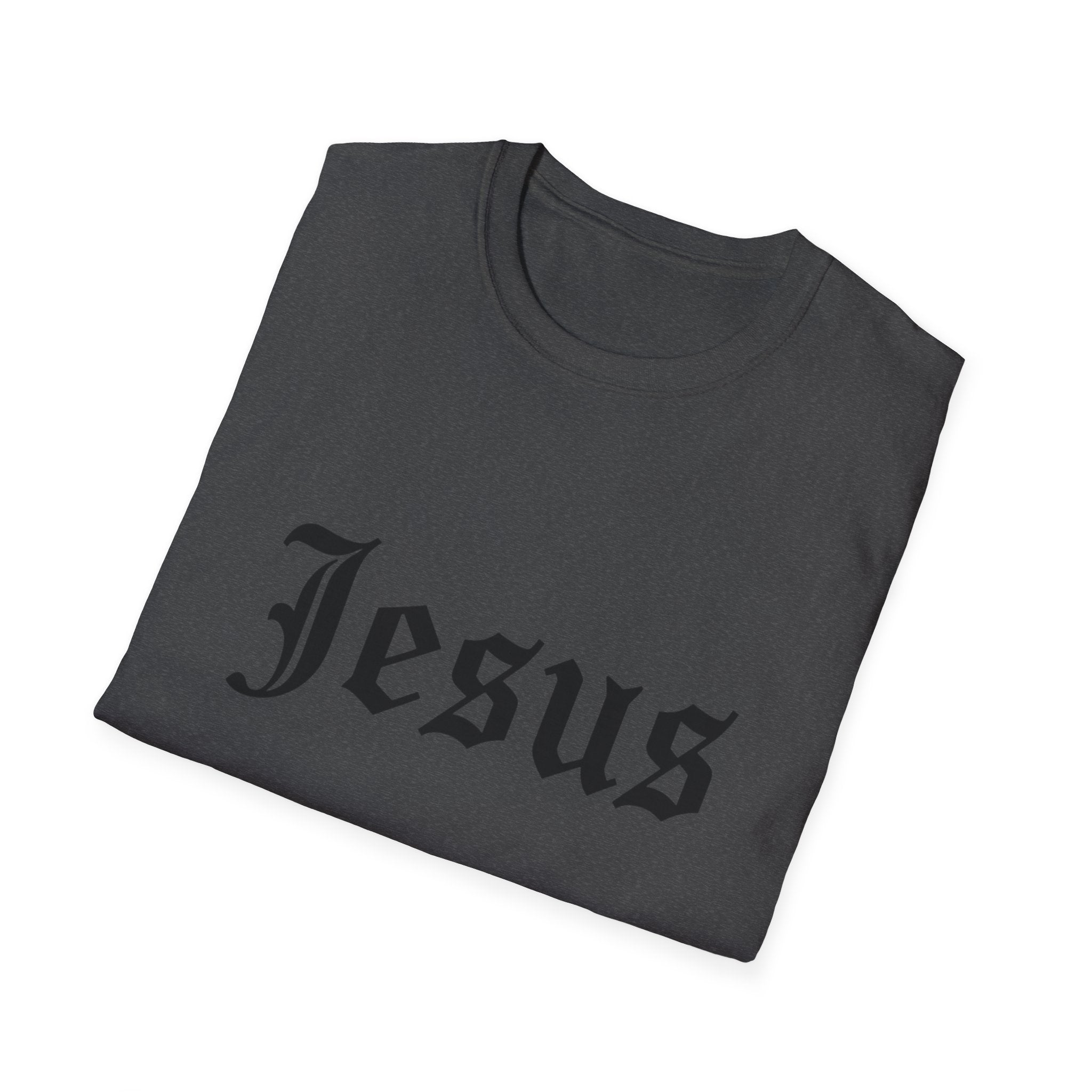 Jesus Gothic Script T-Shirt — Christian Faith Tee