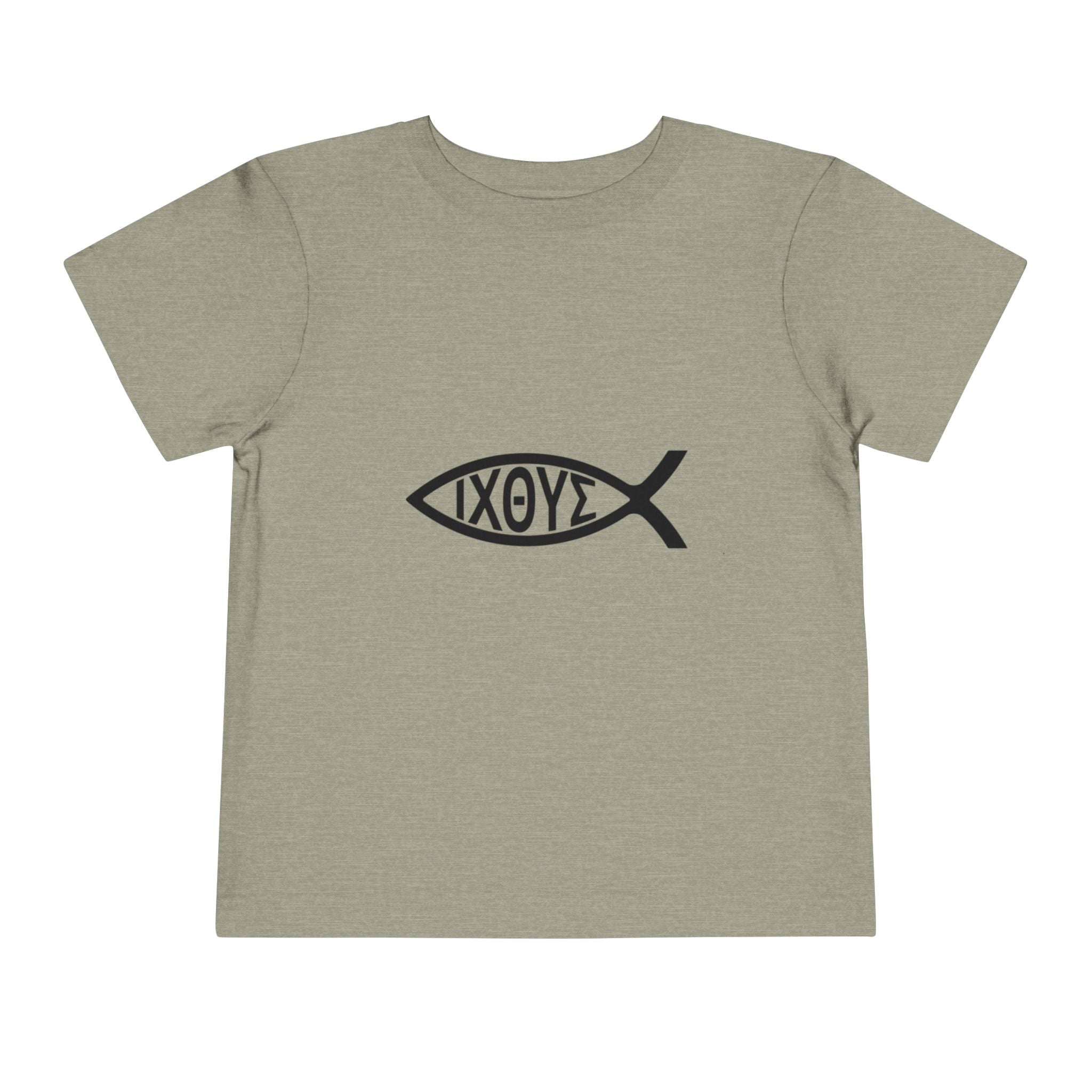 Toddler Tee — Christian Ichthys Fish Logo Kids Shirt (Faith Symbol)