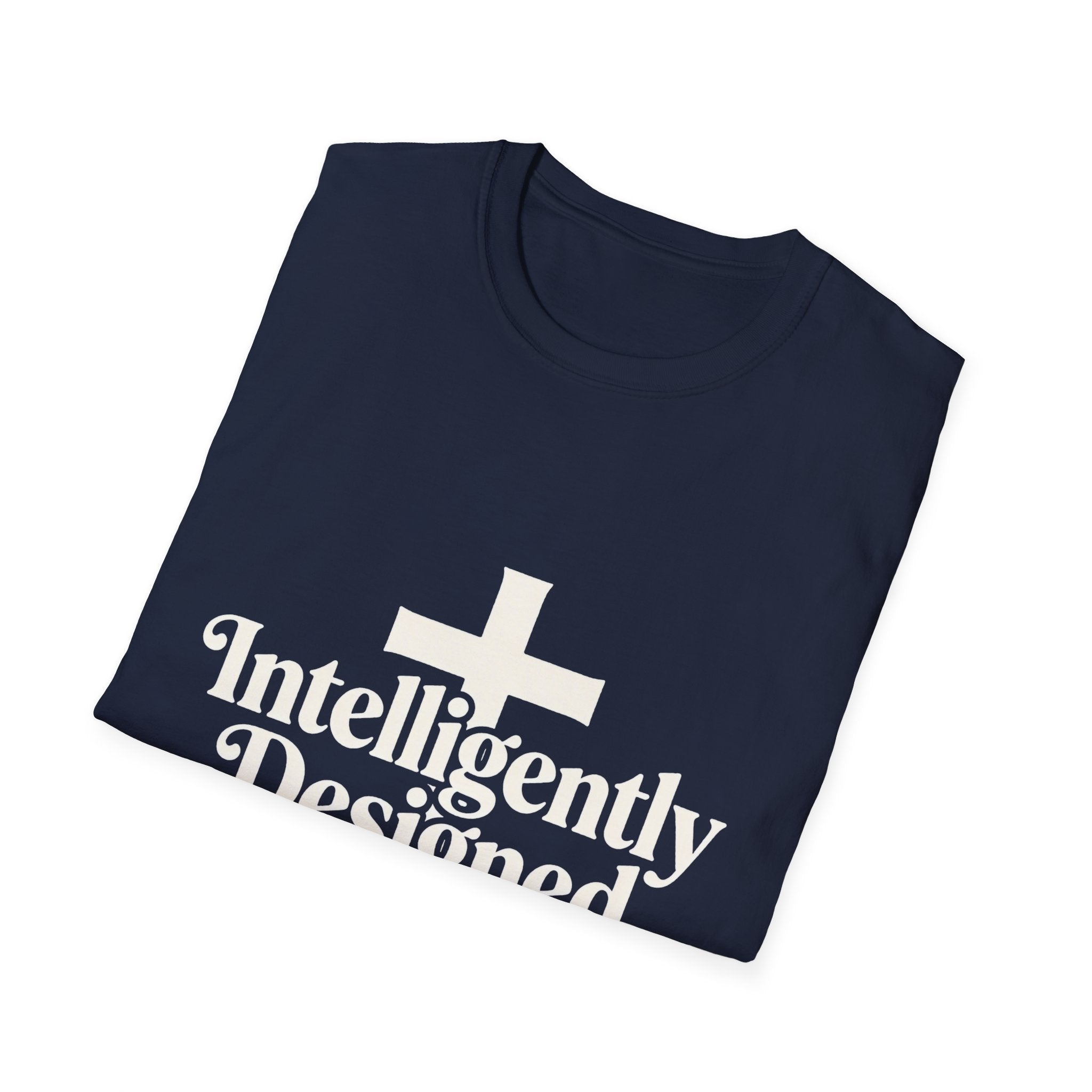 Christian T-Shirt — "Intelligently Designed by Love" Cross Faith Tee