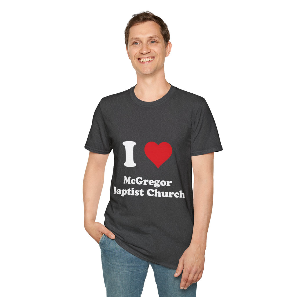 I Heart McGregor Baptist Church T-Shirt — Church Fan Tee