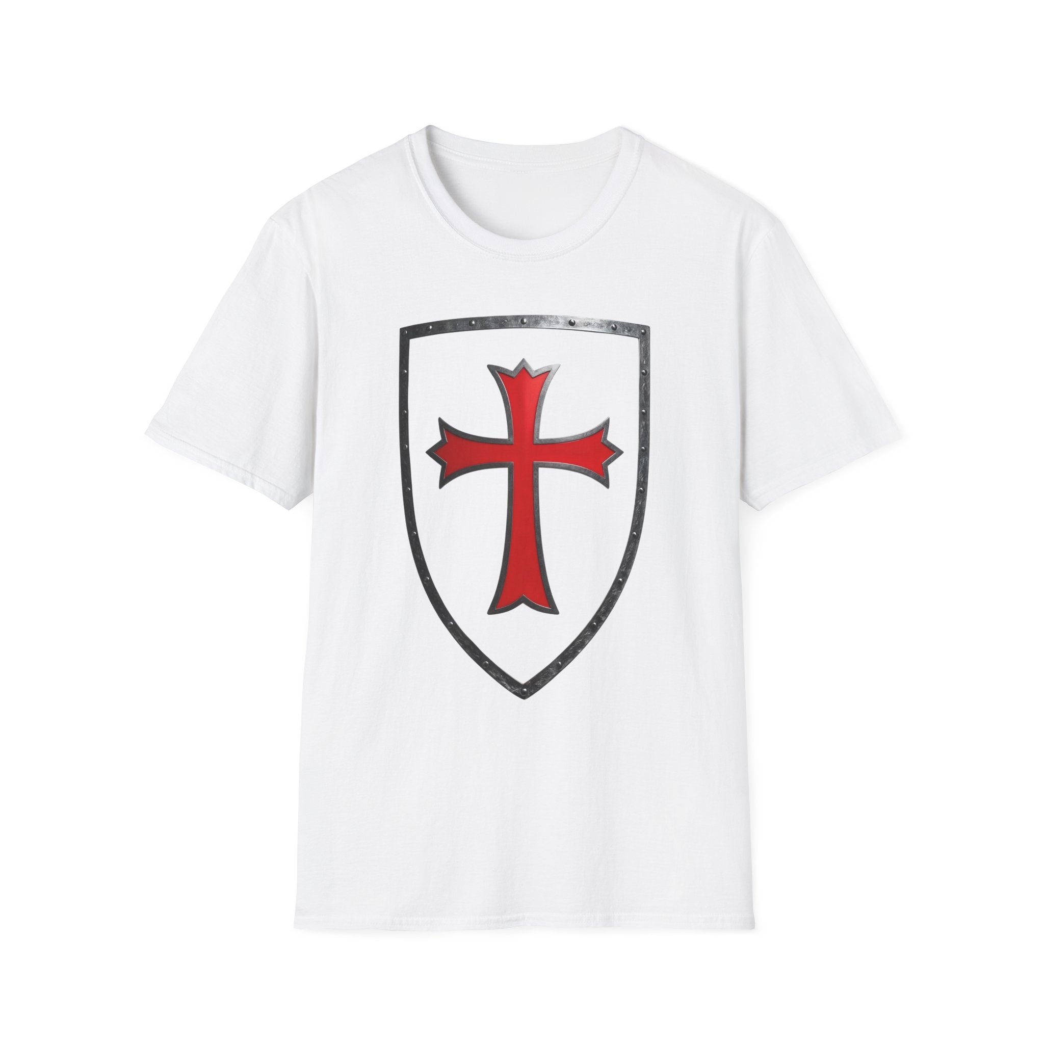 Crusader Shield T-Shirt — Red Cross Medieval Shield Tee