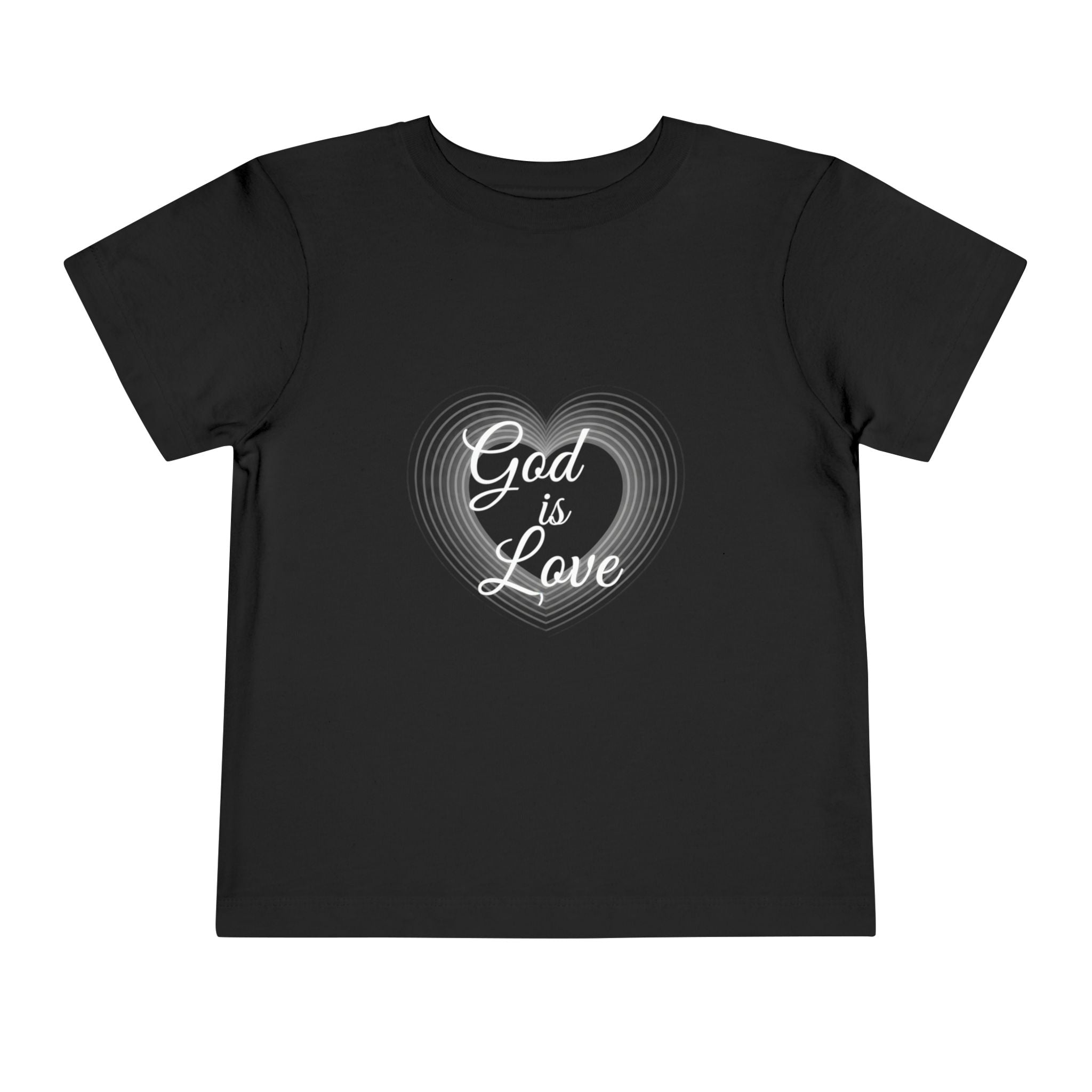Toddler Tee — "God Is Love" Heart Christian Shirt