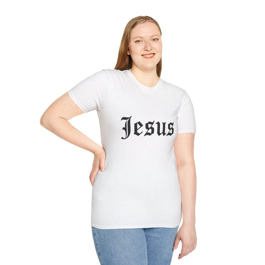 Jesus Gothic Script T-Shirt — Christian Faith Tee