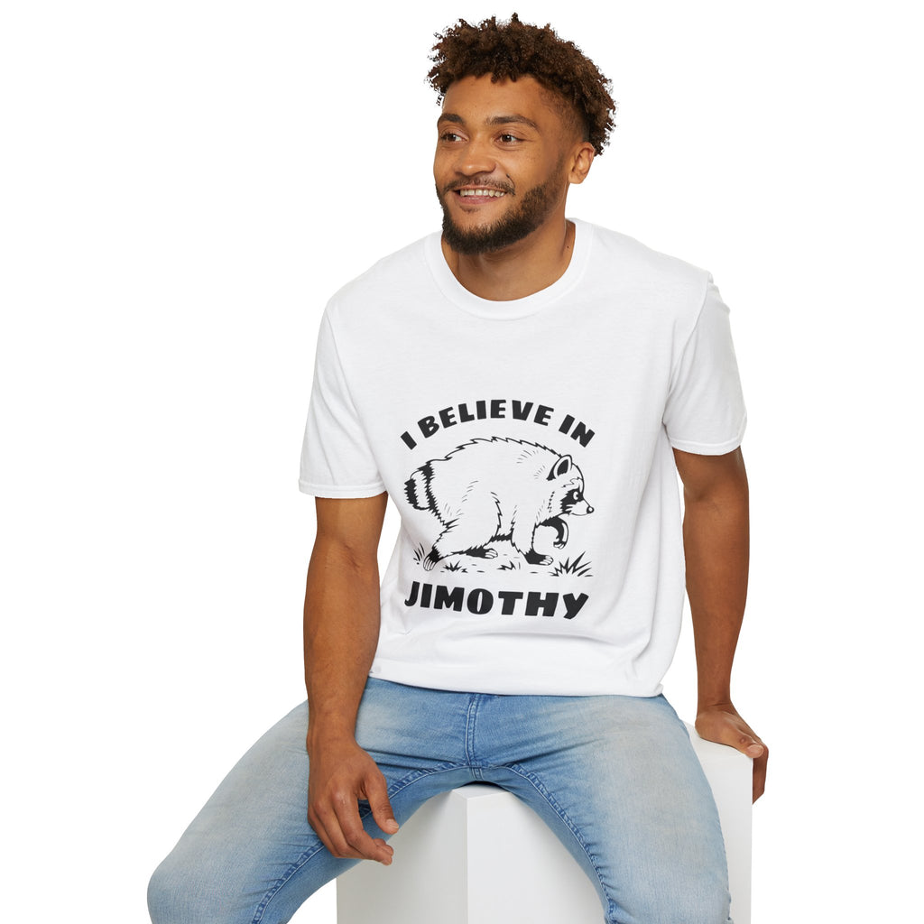 I Believe in Jimothy T-Shirt — Funny Raccoon Graphic Tee