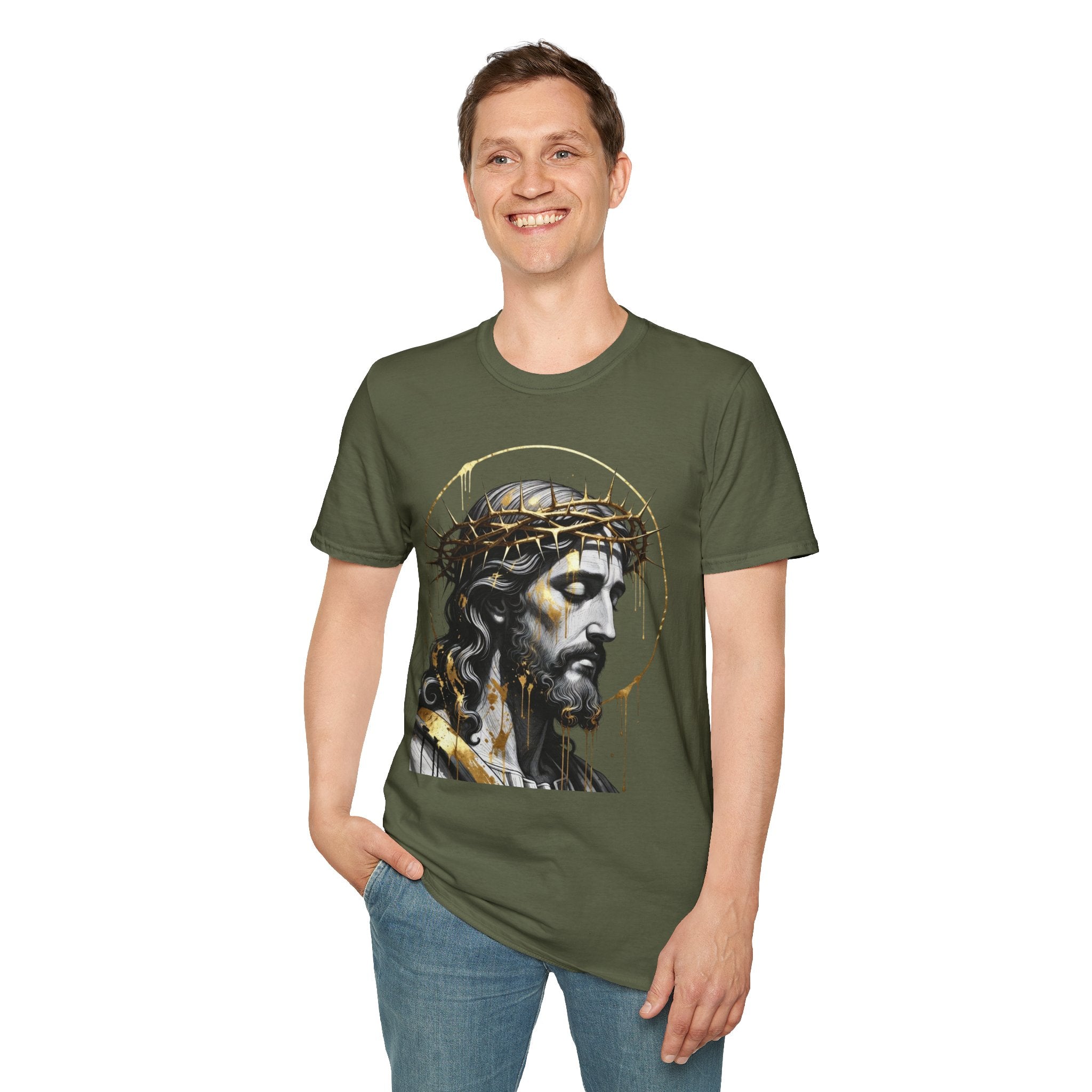 Jesus Portrait T-Shirt — Crown of Thorns Christian Tee