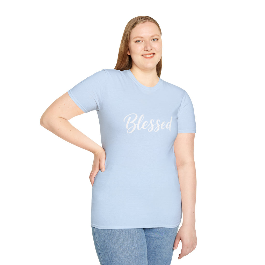 Blessed Script T-Shirt — Inspirational Faith Graphic Tee
