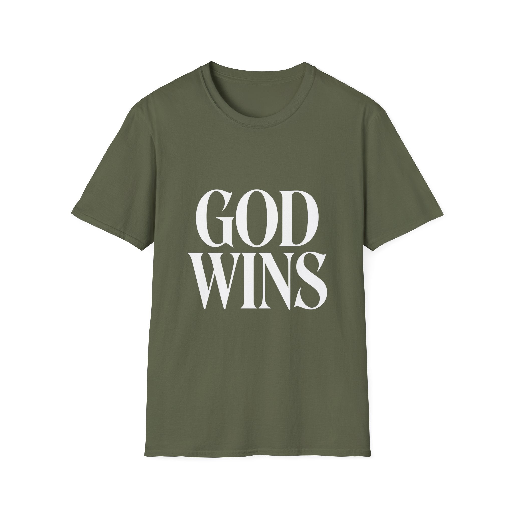 God Wins T-Shirt — Inspirational Christian Faith Tee