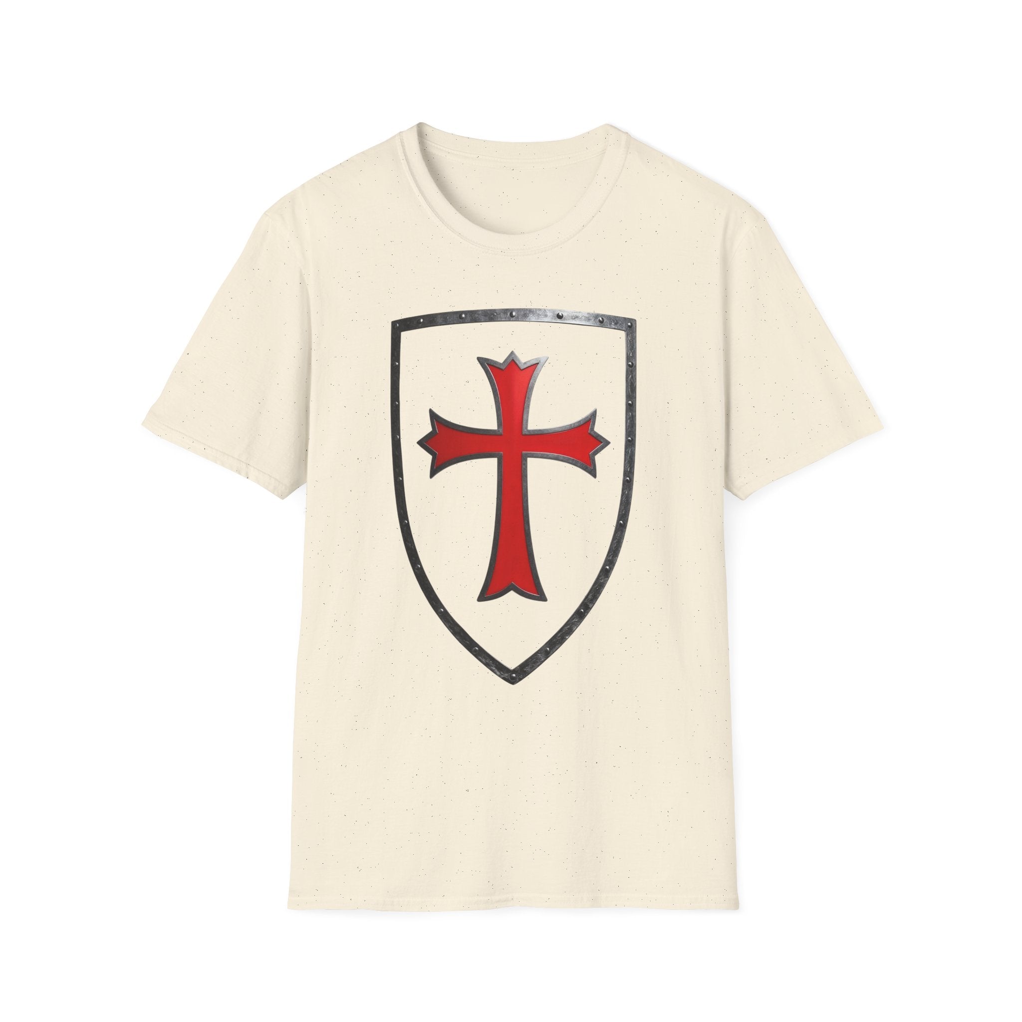 Crusader Shield T-Shirt — Red Cross Medieval Shield Tee