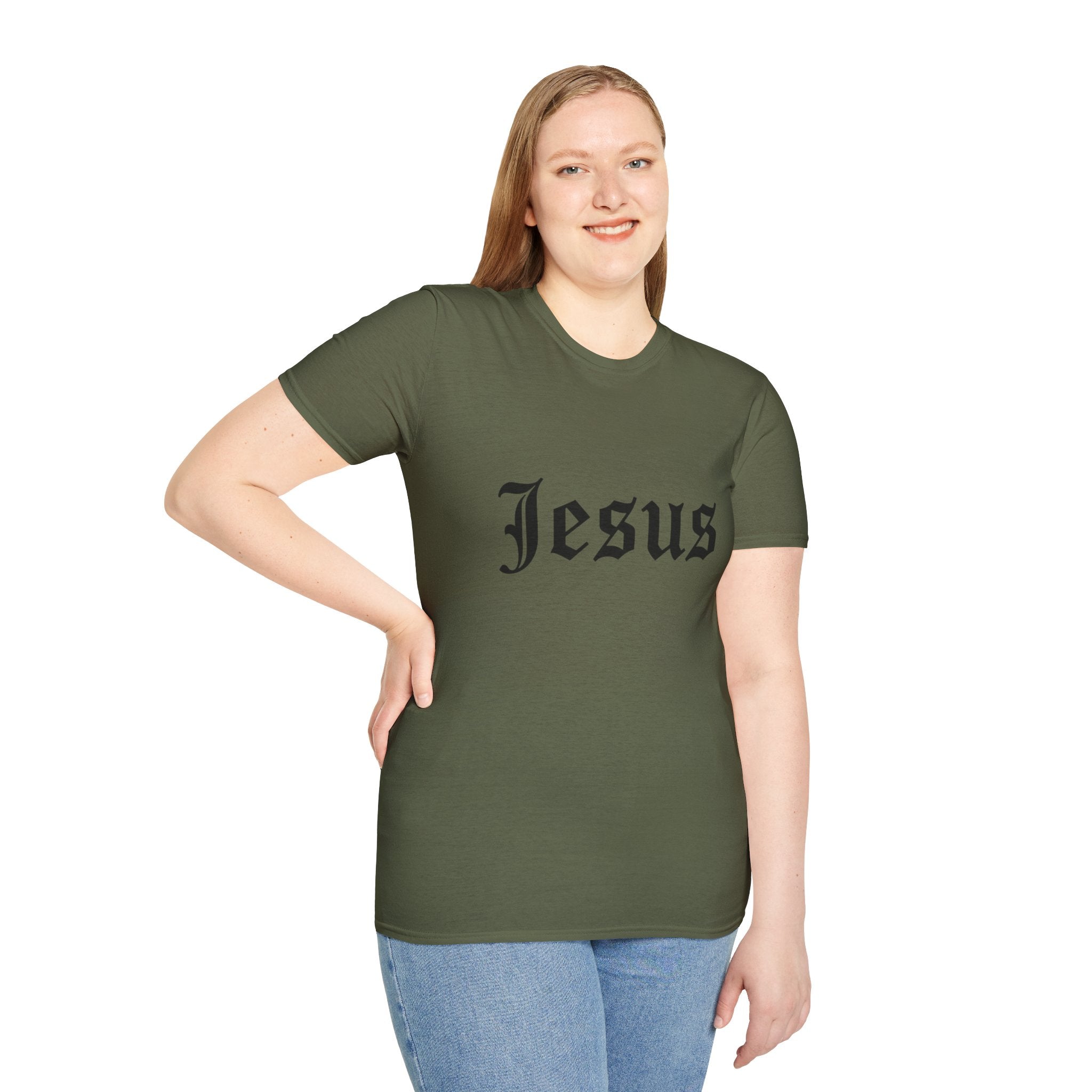 Jesus Gothic Script T-Shirt — Christian Faith Tee