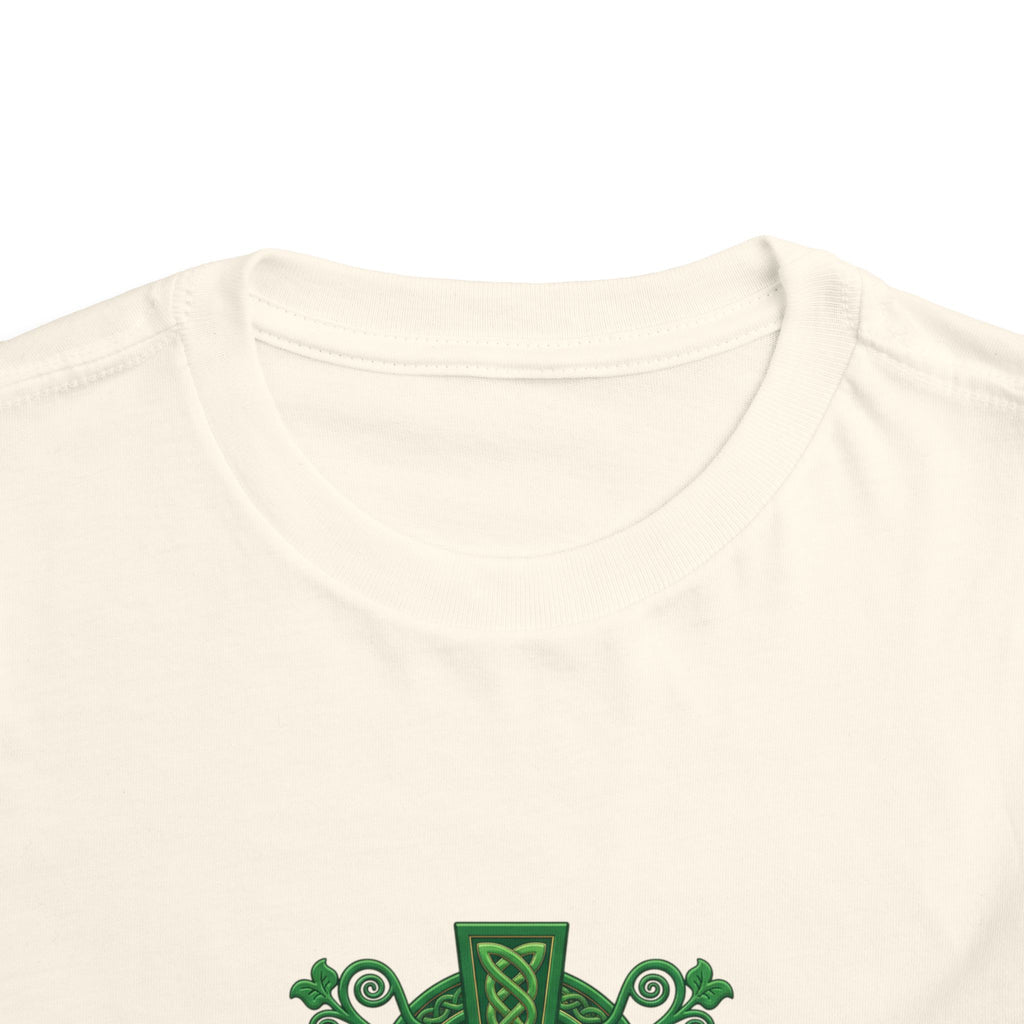 Toddler Tee — Green Celtic Cross Graphic (St. Patrick’s Day)