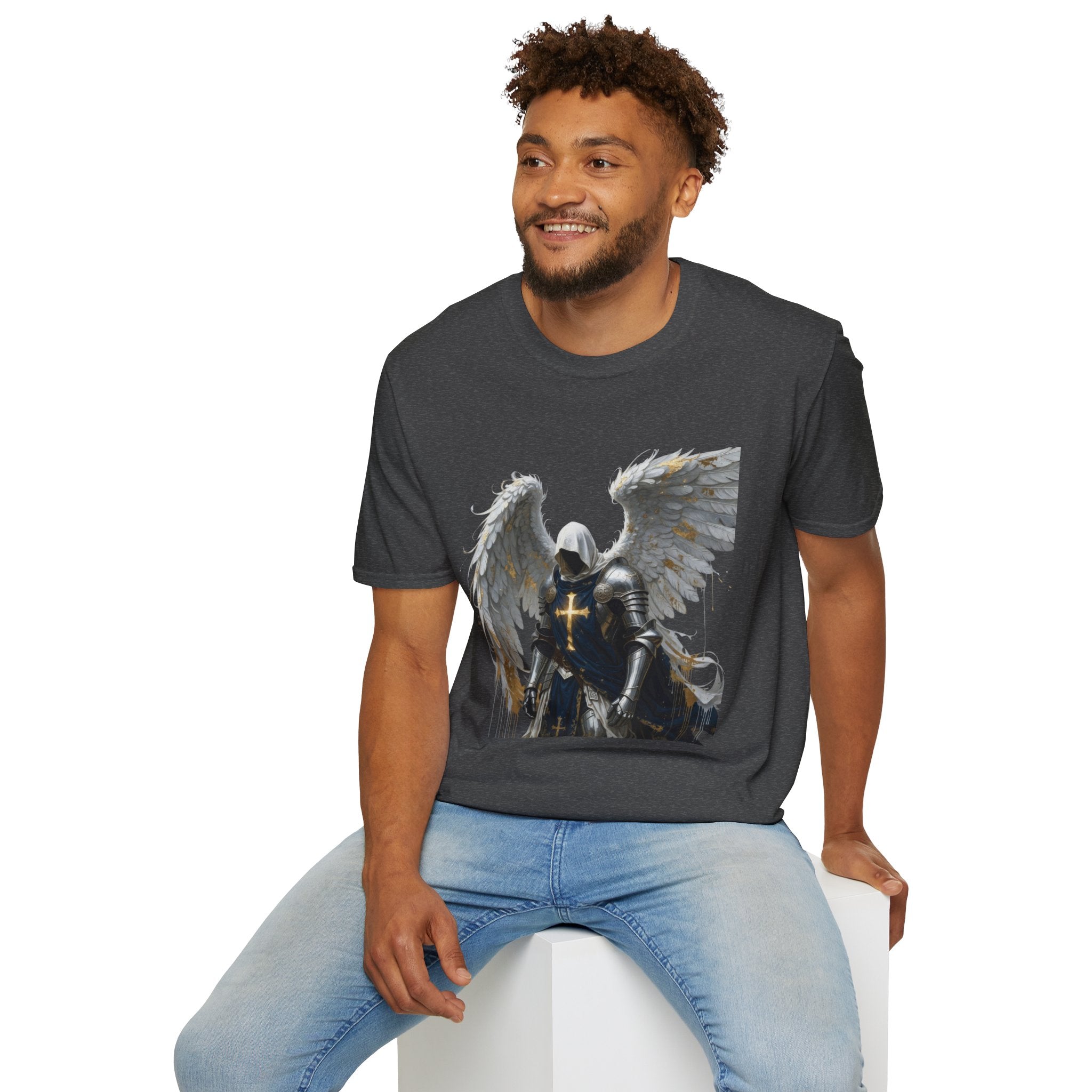 Angel Knight T-Shirt — Gothic Winged Crusader Graphic Tee