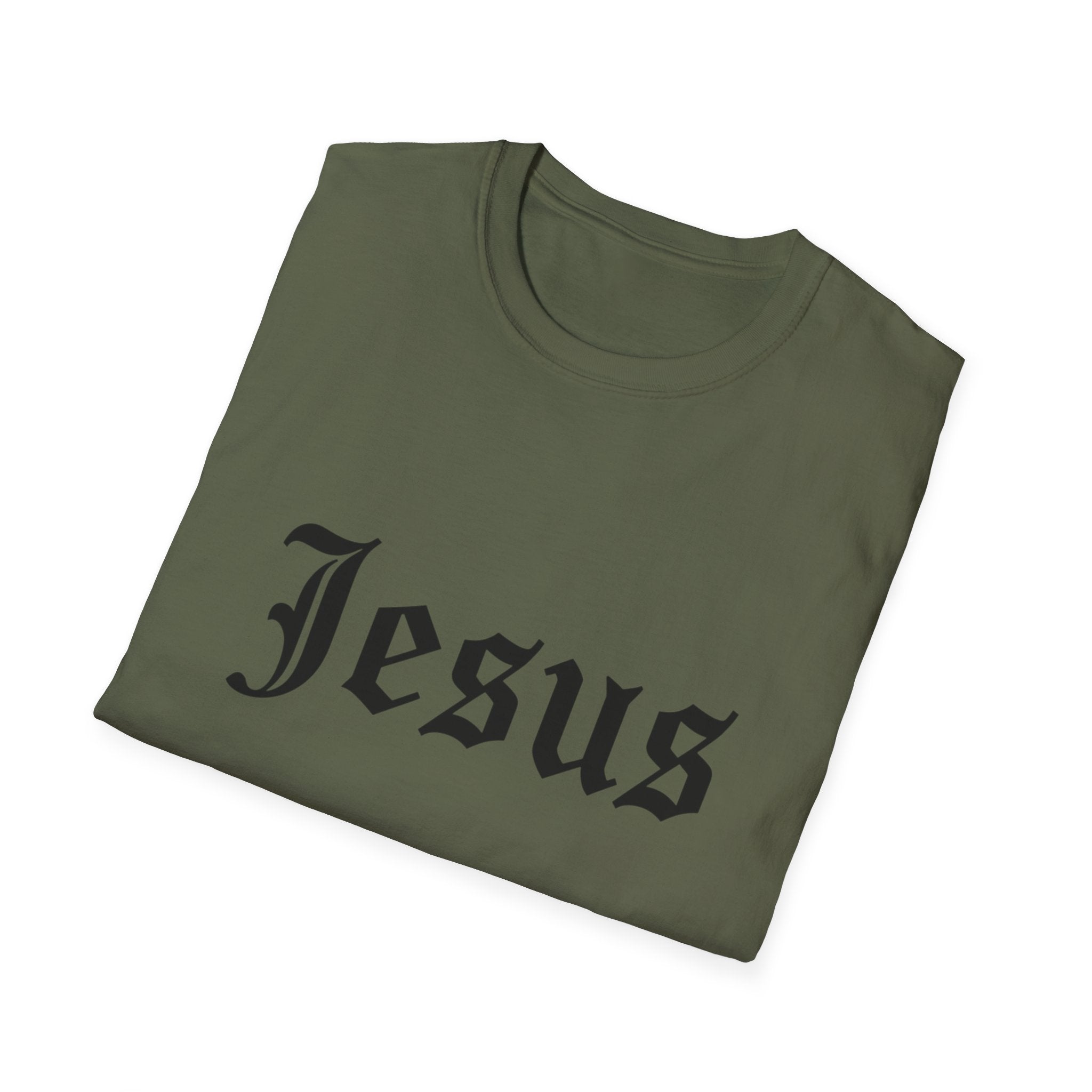 Jesus Gothic Script T-Shirt — Christian Faith Tee