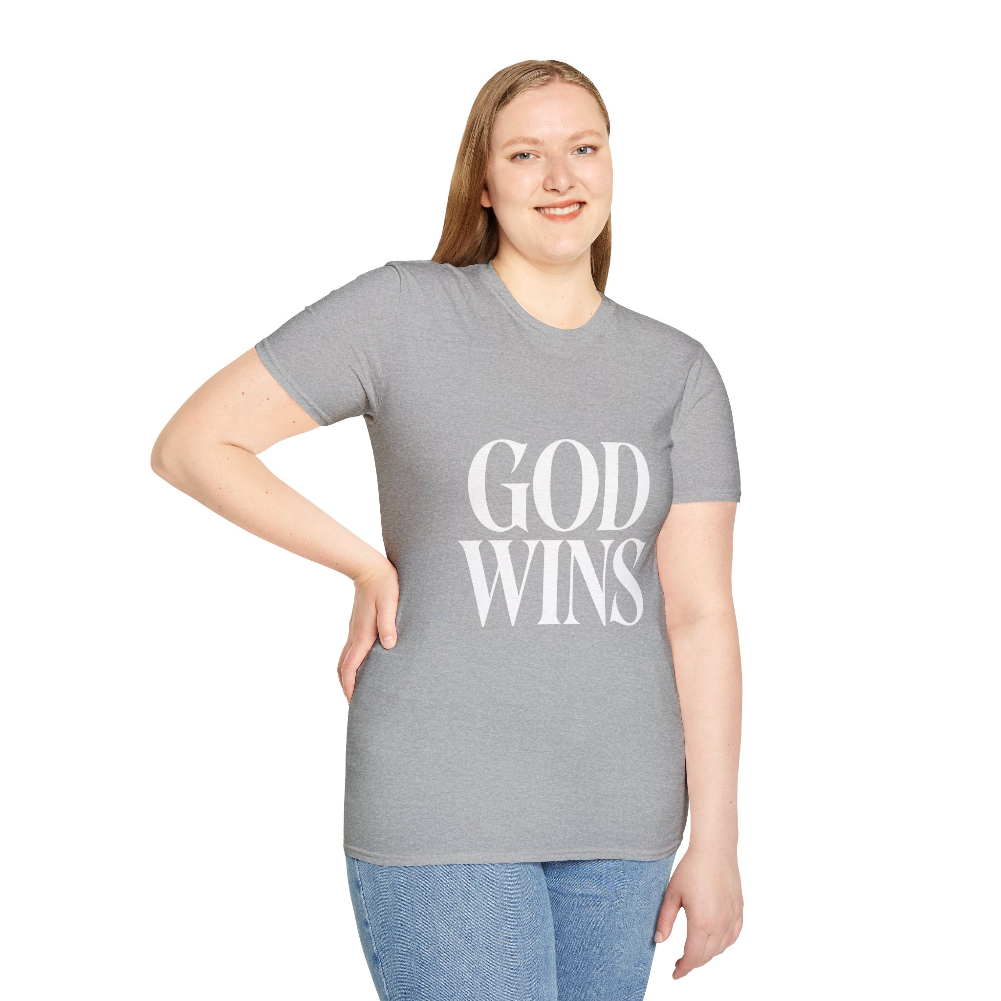 God Wins T-Shirt — Inspirational Christian Faith Tee