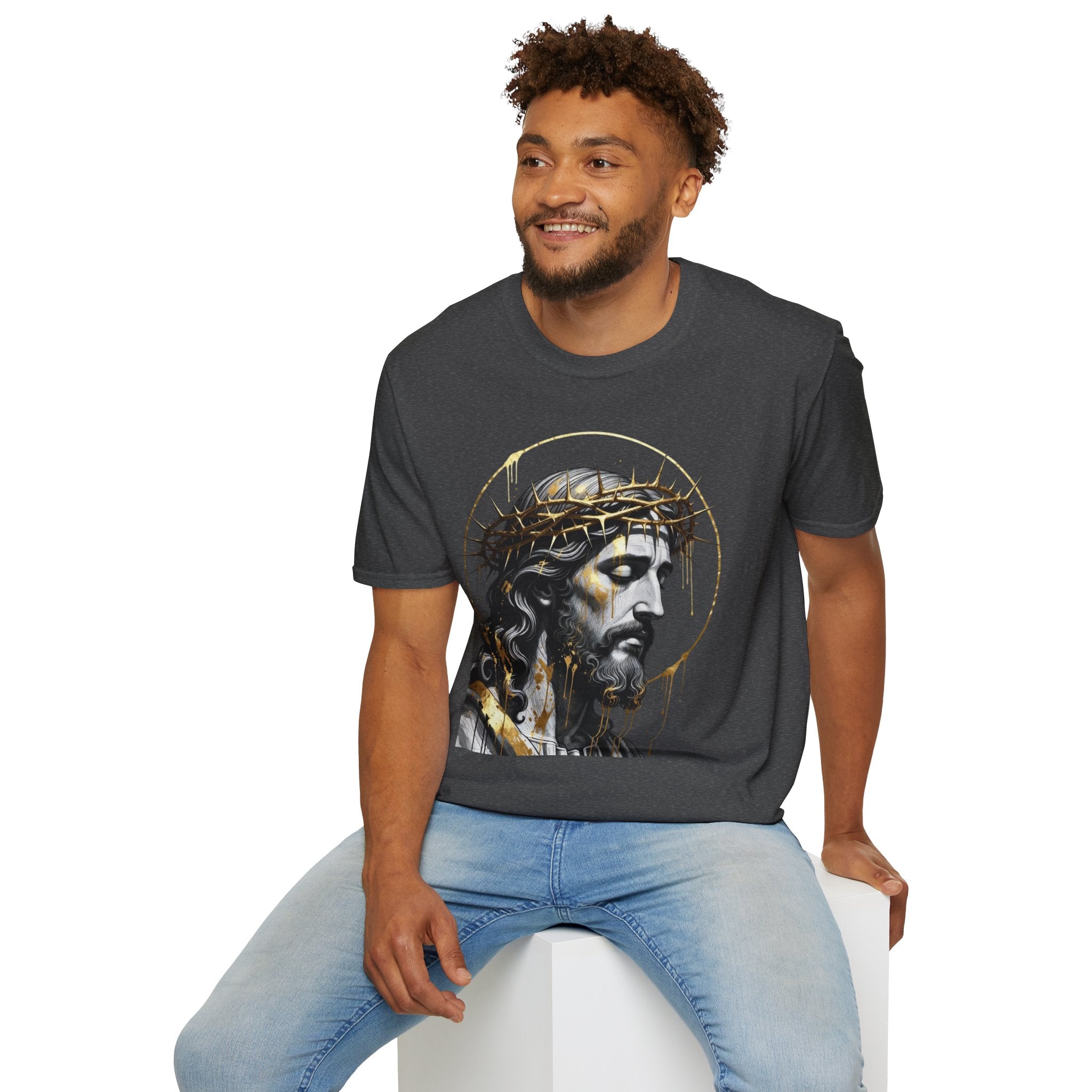 Jesus Portrait T-Shirt — Crown of Thorns Christian Tee