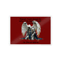 Kneeling Knight Angel Poster — “Though I walk through the valley...” Inspirational Wall Art
