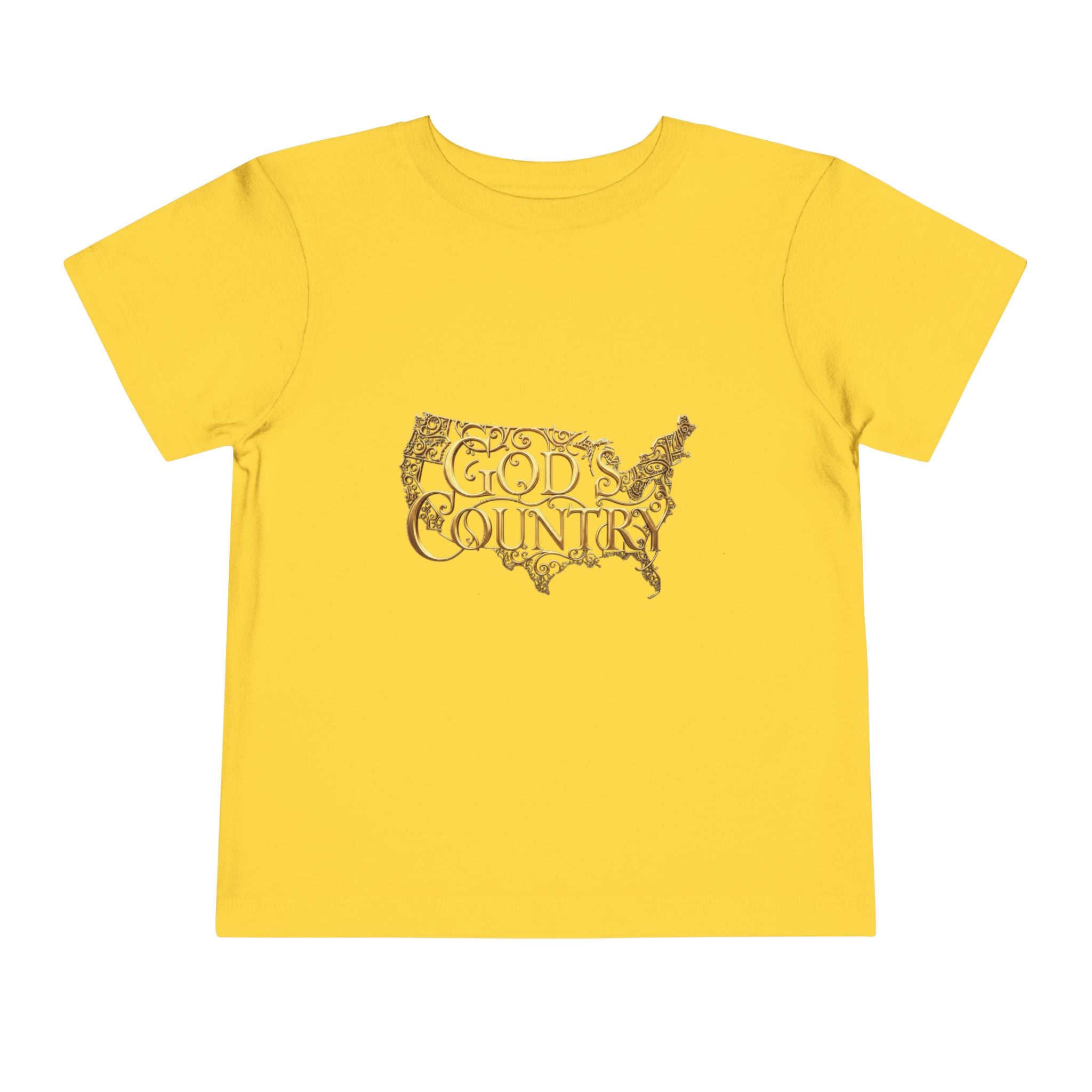Toddler Tee — "God's Country" Gold Map Graphic
