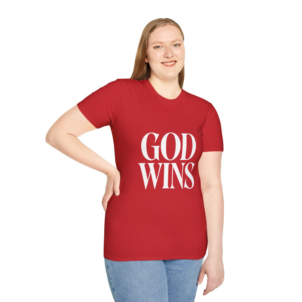 God Wins T-Shirt — Inspirational Christian Faith Tee