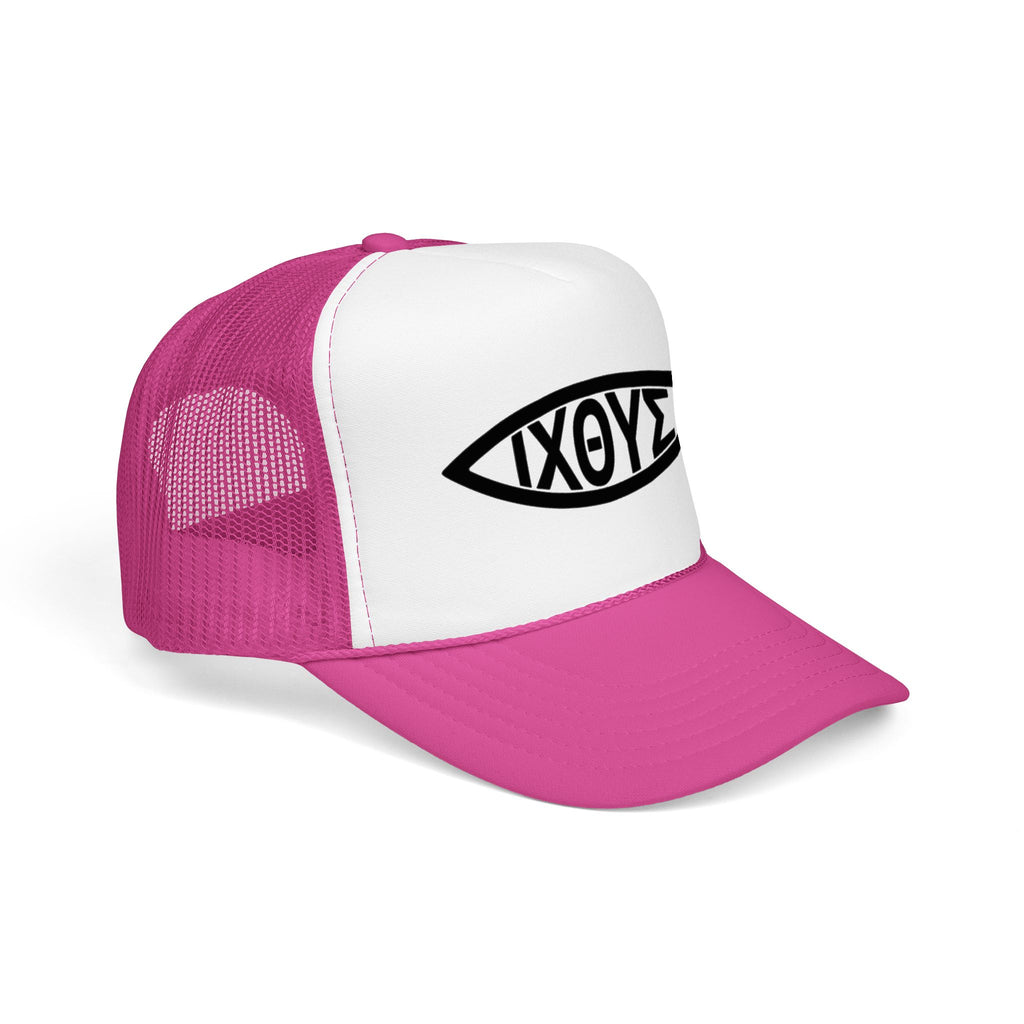 Christian Fish Trucker Hat with ΙΧΘΥΣ Ichthys Design