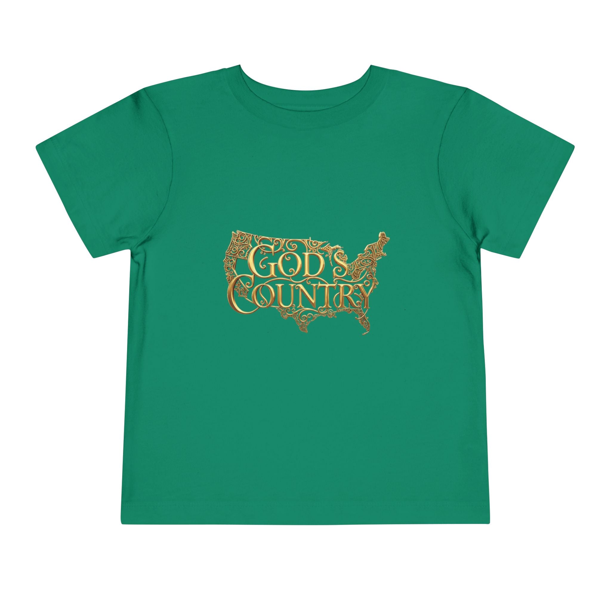 Toddler Tee — "God's Country" Gold Map Graphic
