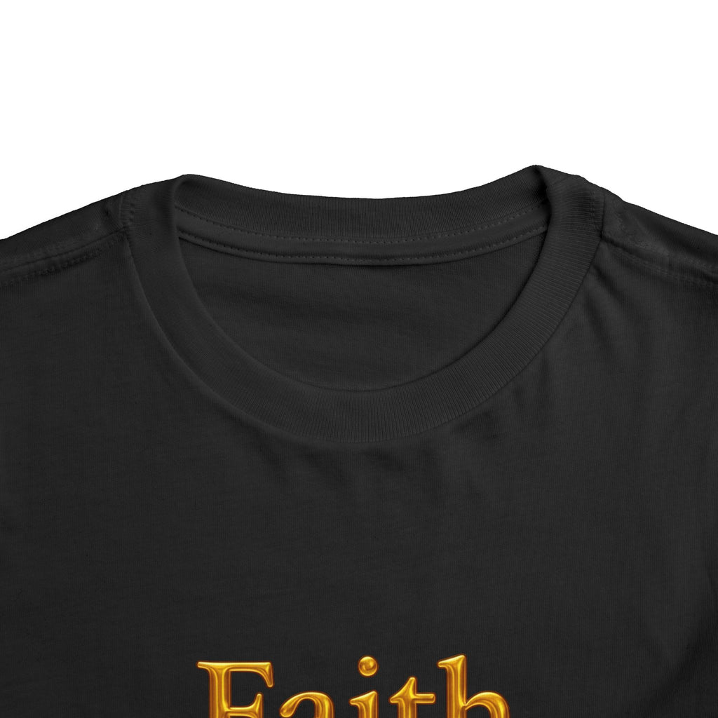 Toddler Tee — Faith Hope Love Gold Text