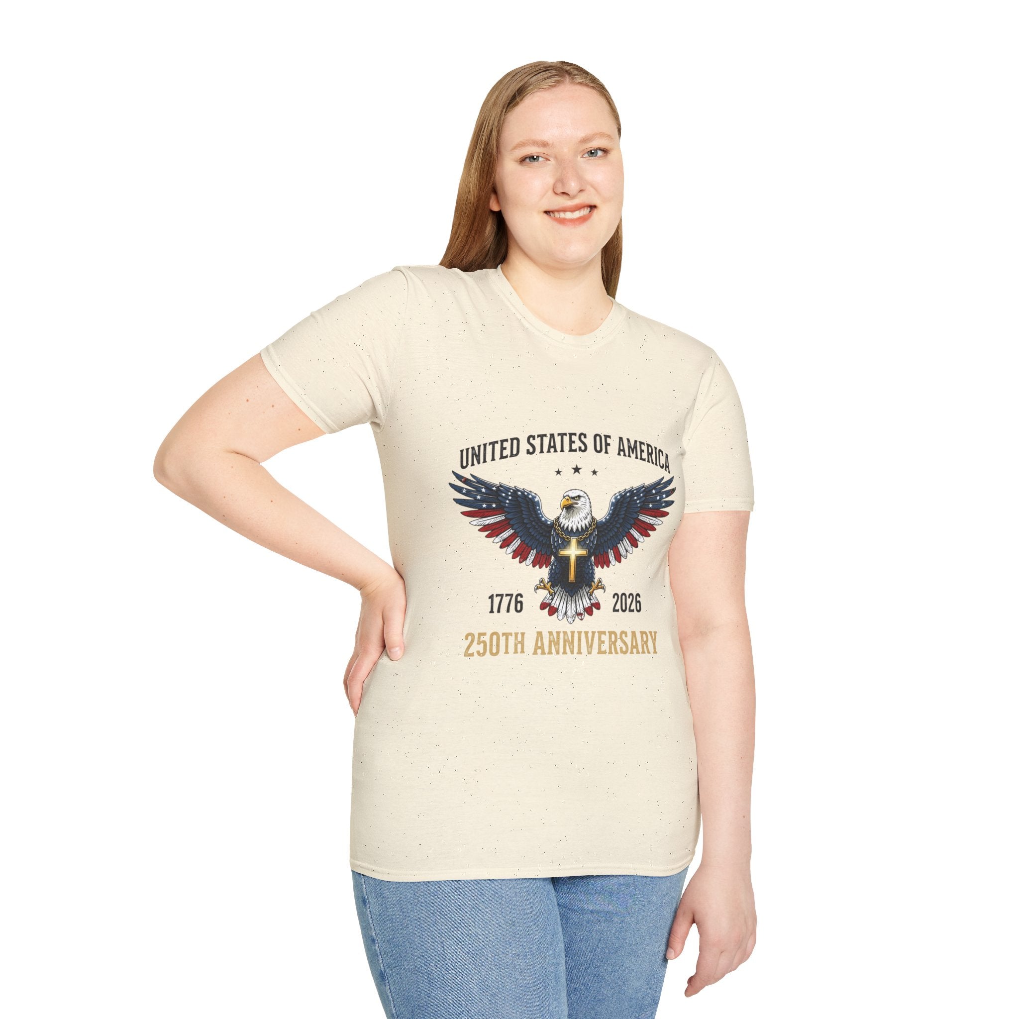 American Eagle Graphic T-Shirt — United States of America 1776–2026 Patriotic Tee