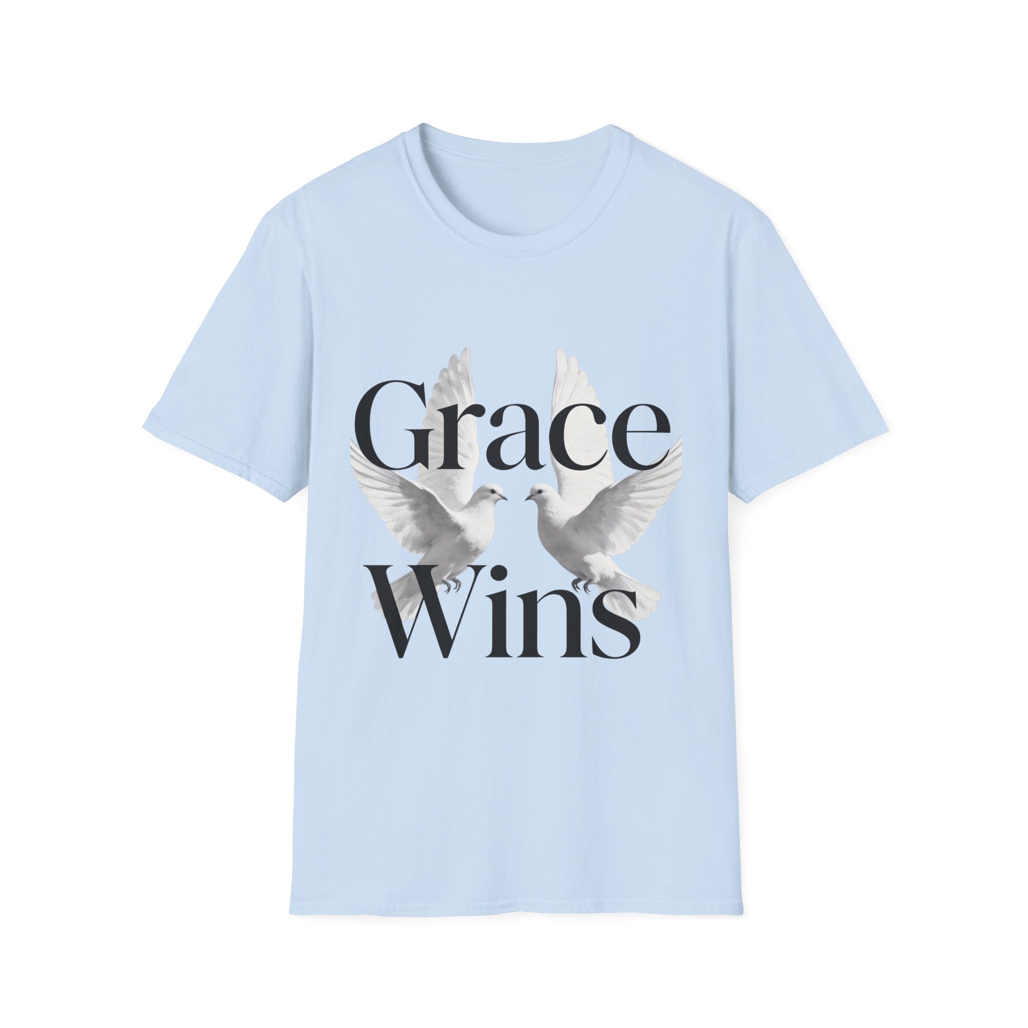 T-Shirt — Grace Wins Doves Inspirational faith shirt