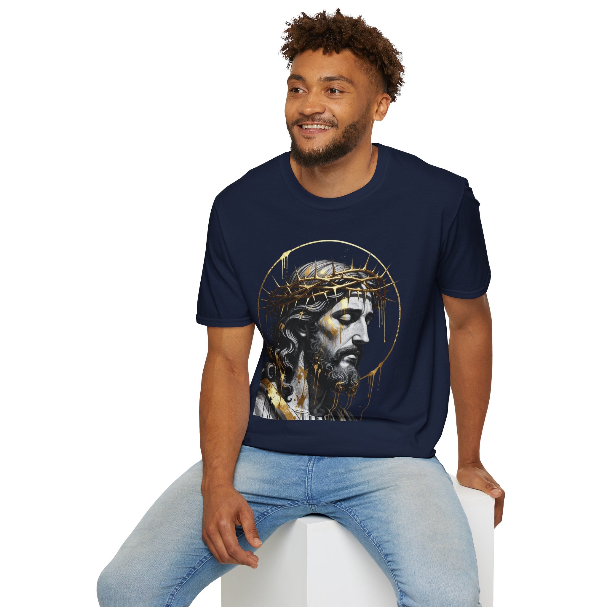 Jesus Portrait T-Shirt — Crown of Thorns Christian Tee