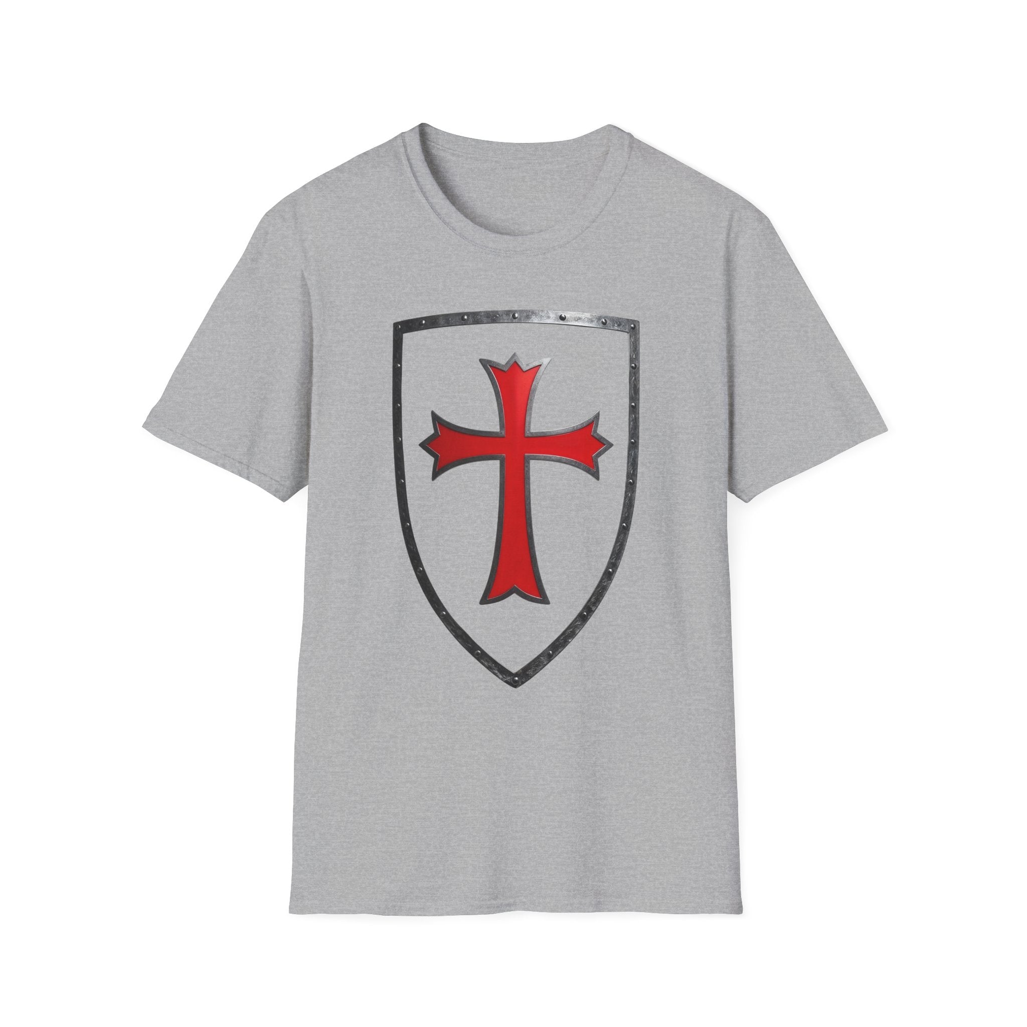 Crusader Shield T-Shirt — Red Cross Medieval Shield Tee