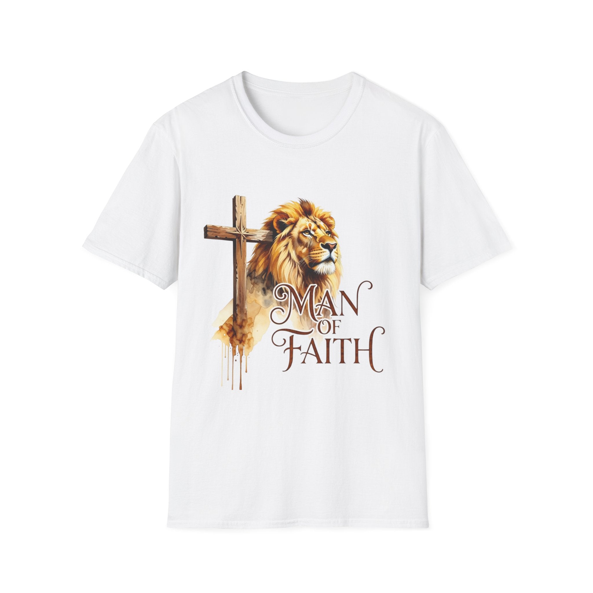 Man of Faith T-Shirt — Lion & Cross Christian Faith Tee