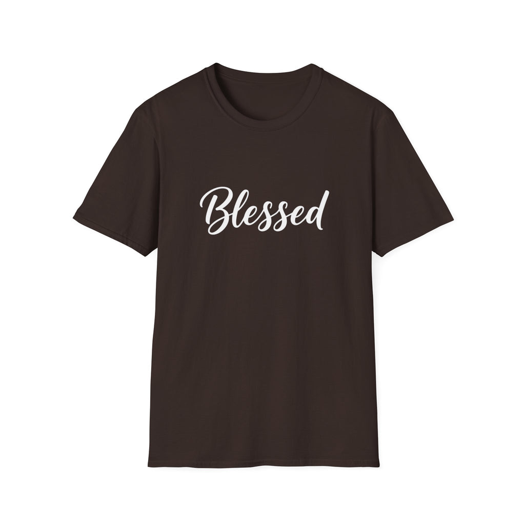 Blessed Script T-Shirt — Inspirational Faith Graphic Tee