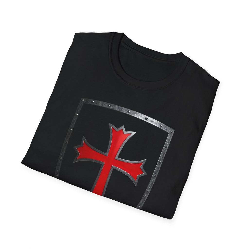 Crusader Shield T-Shirt — Red Cross Medieval Shield Tee