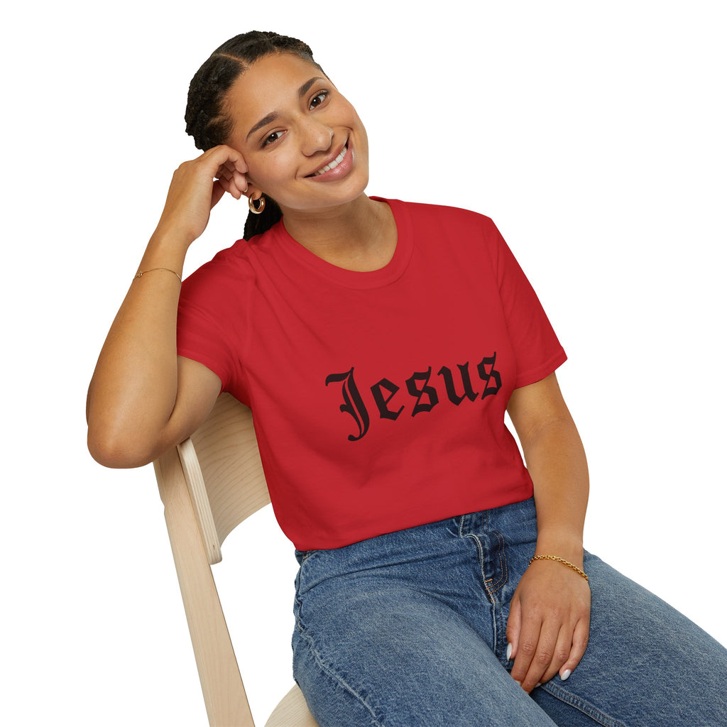 Jesus Gothic Script T-Shirt — Christian Faith Tee