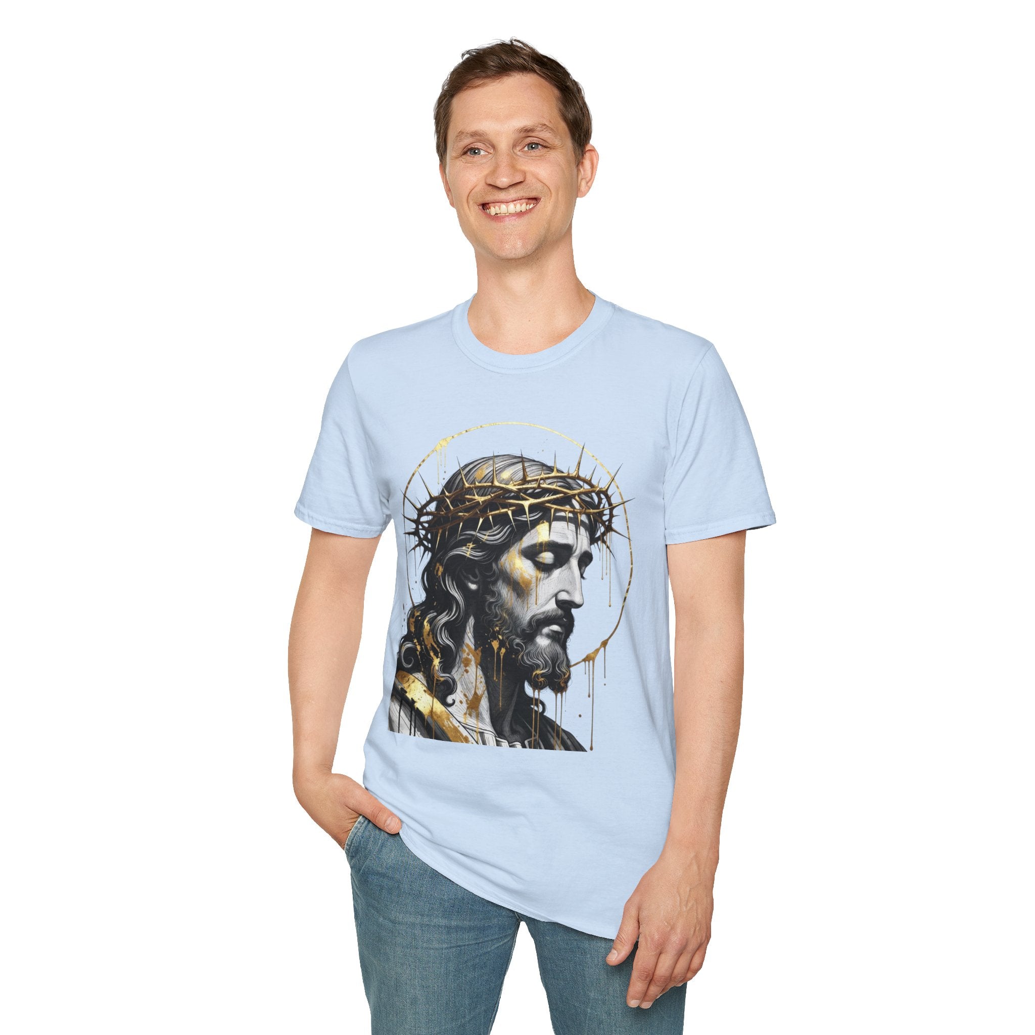 Jesus Portrait T-Shirt — Crown of Thorns Christian Tee