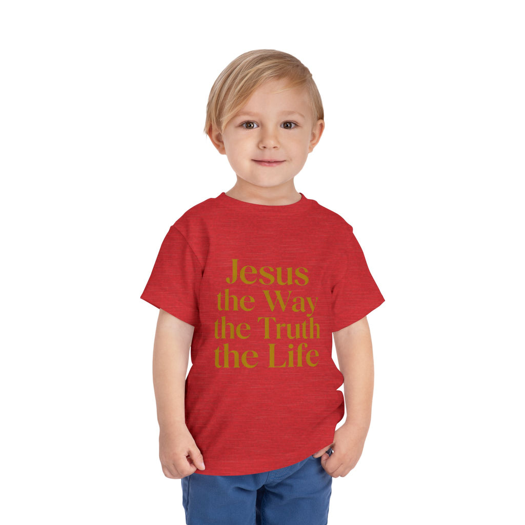 Toddler Tee — "Jesus the Way the Truth the Life" Christian Kids Shirt