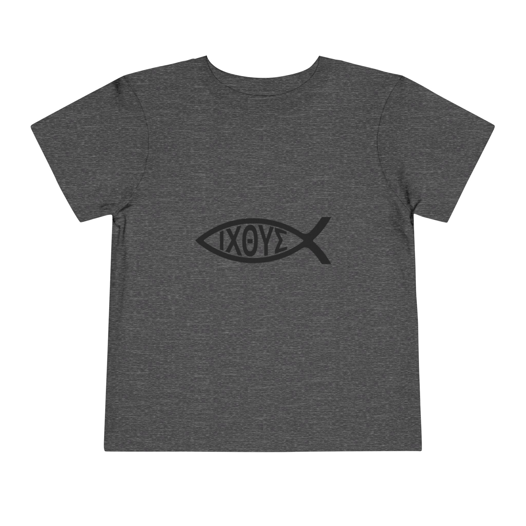 Toddler Tee — Christian Ichthys Fish Logo Kids Shirt (Faith Symbol)
