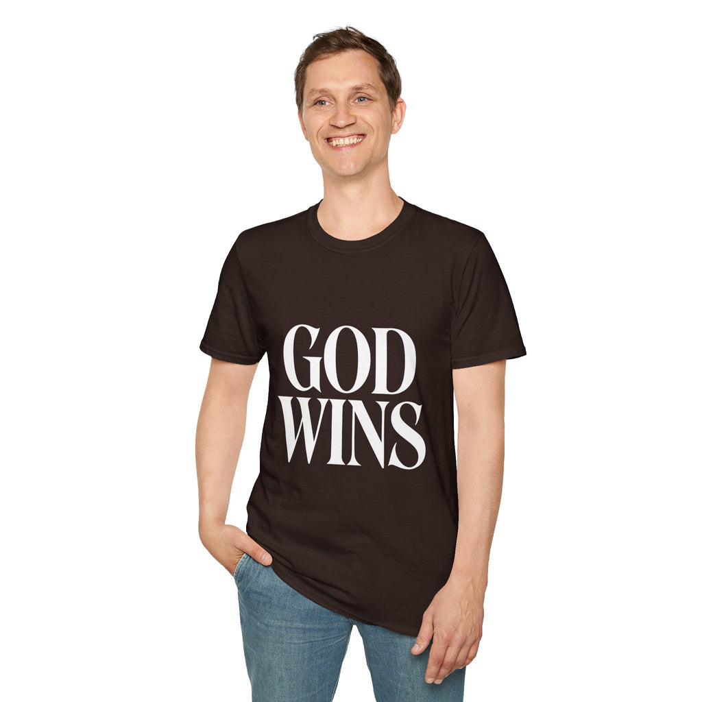 God Wins T-Shirt — Inspirational Christian Faith Tee