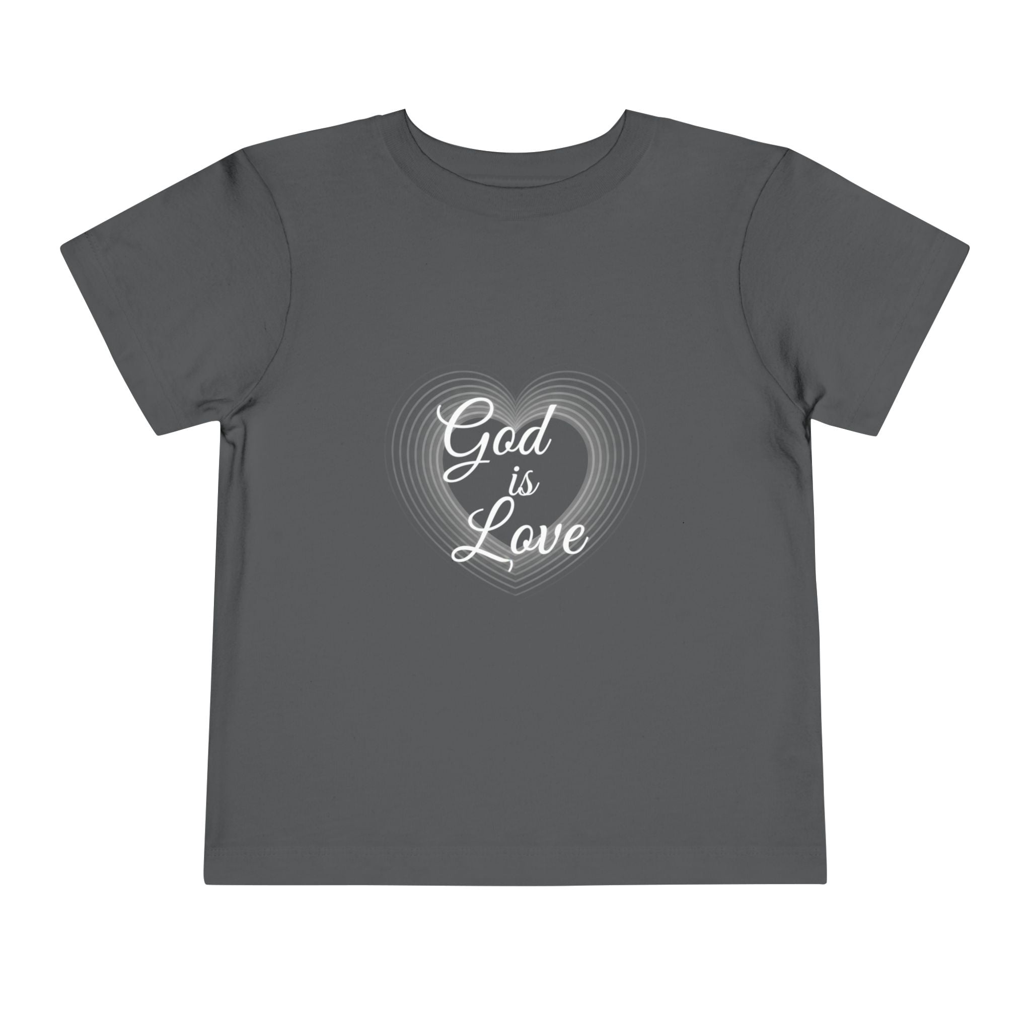 Toddler Tee — "God Is Love" Heart Christian Shirt