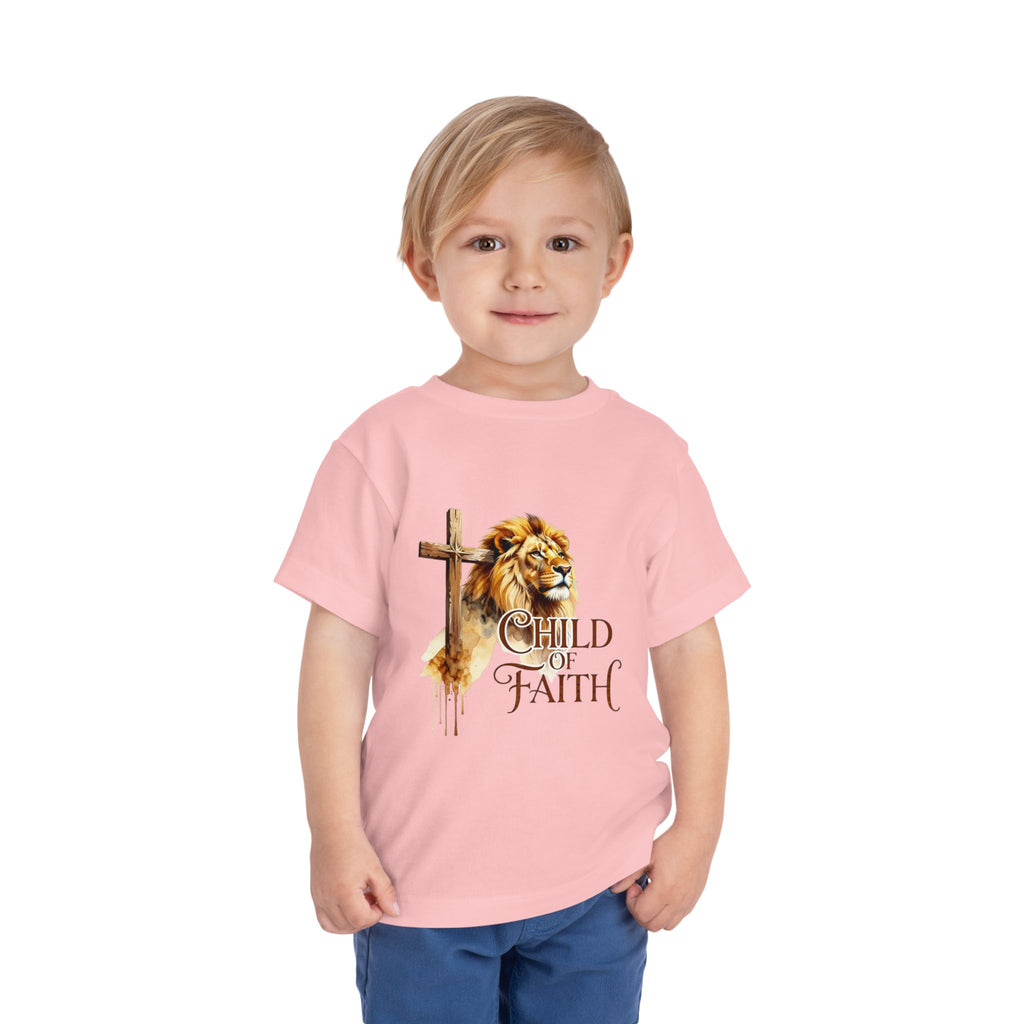 Child of Faith Toddler Tee — Lion & Cross Christian Kids Shirt