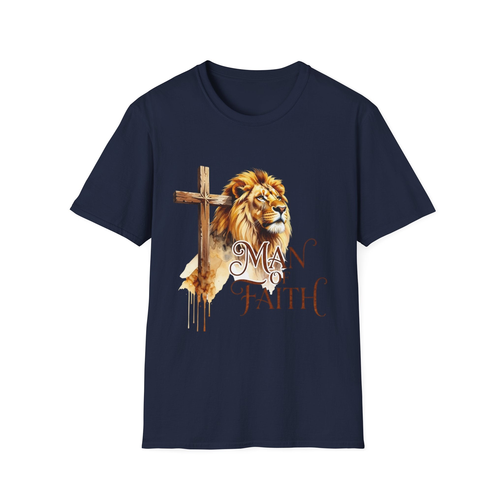 Man of Faith T-Shirt — Lion & Cross Christian Faith Tee
