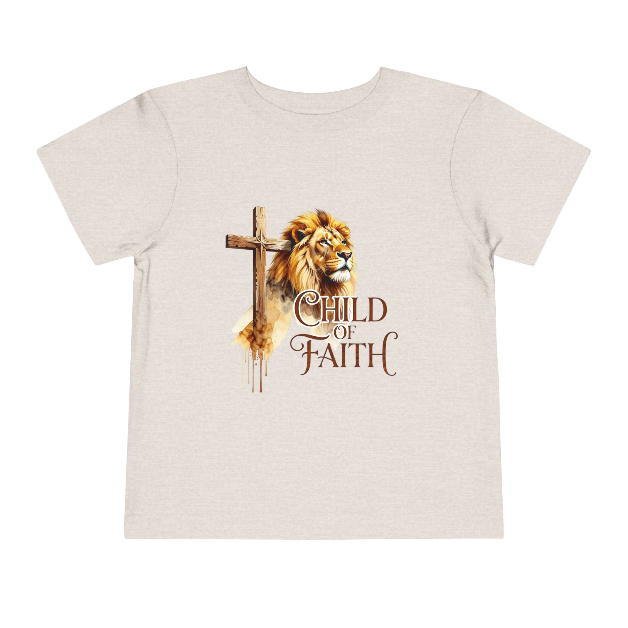 Child of Faith Toddler Tee — Lion & Cross Christian Kids Shirt