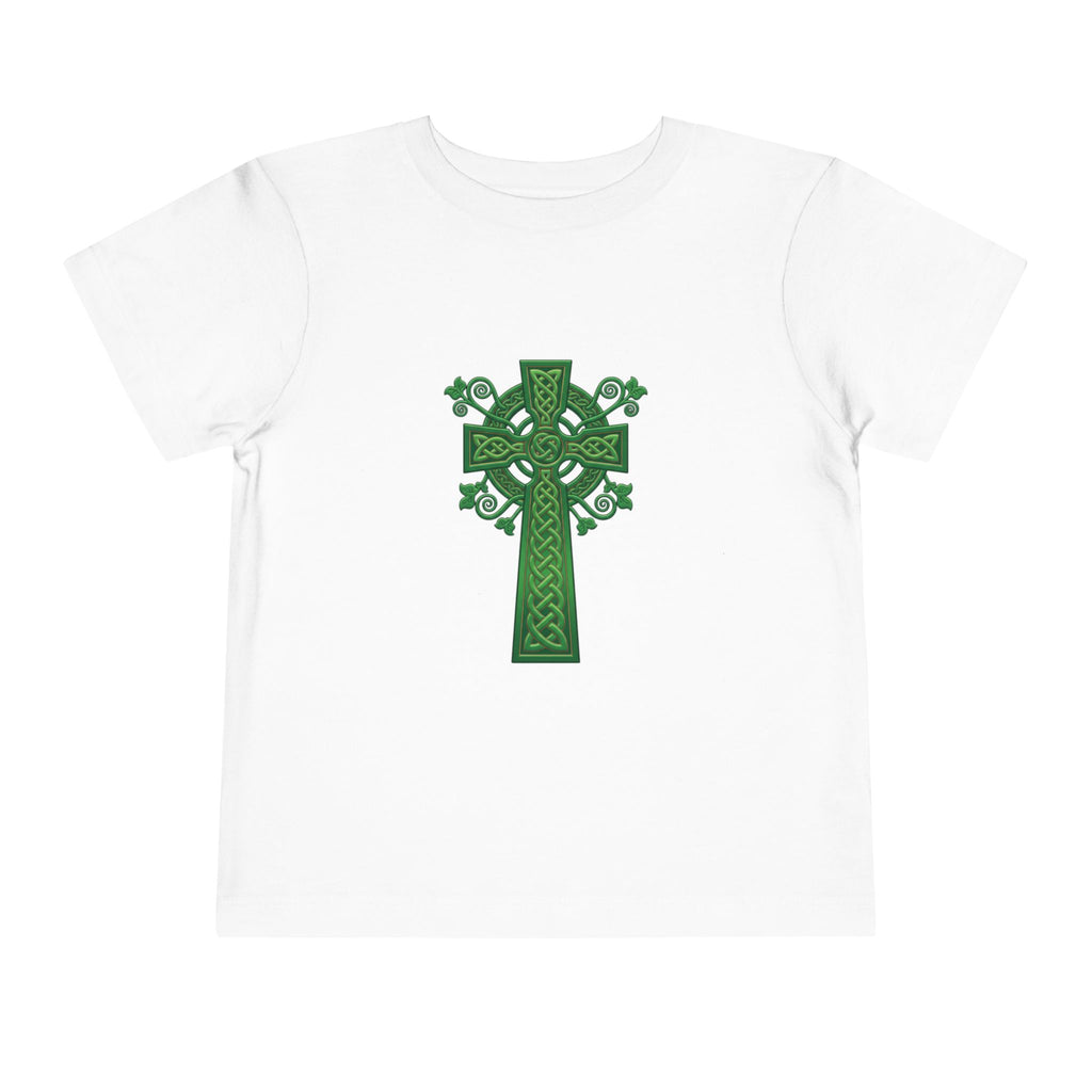 Toddler Tee — Green Celtic Cross Graphic (St. Patrick’s Day)