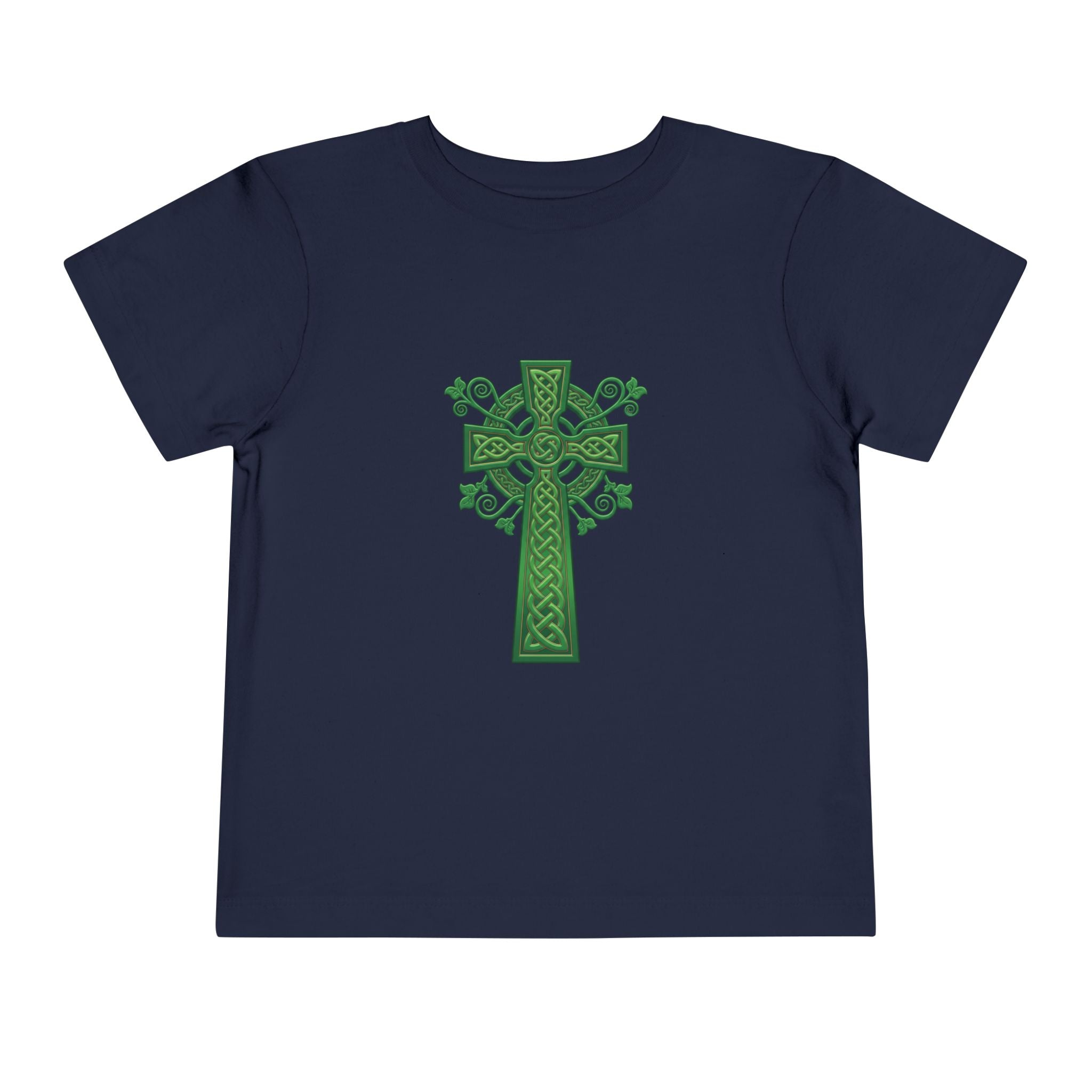 Toddler Tee — Green Celtic Cross Graphic (St. Patrick’s Day)