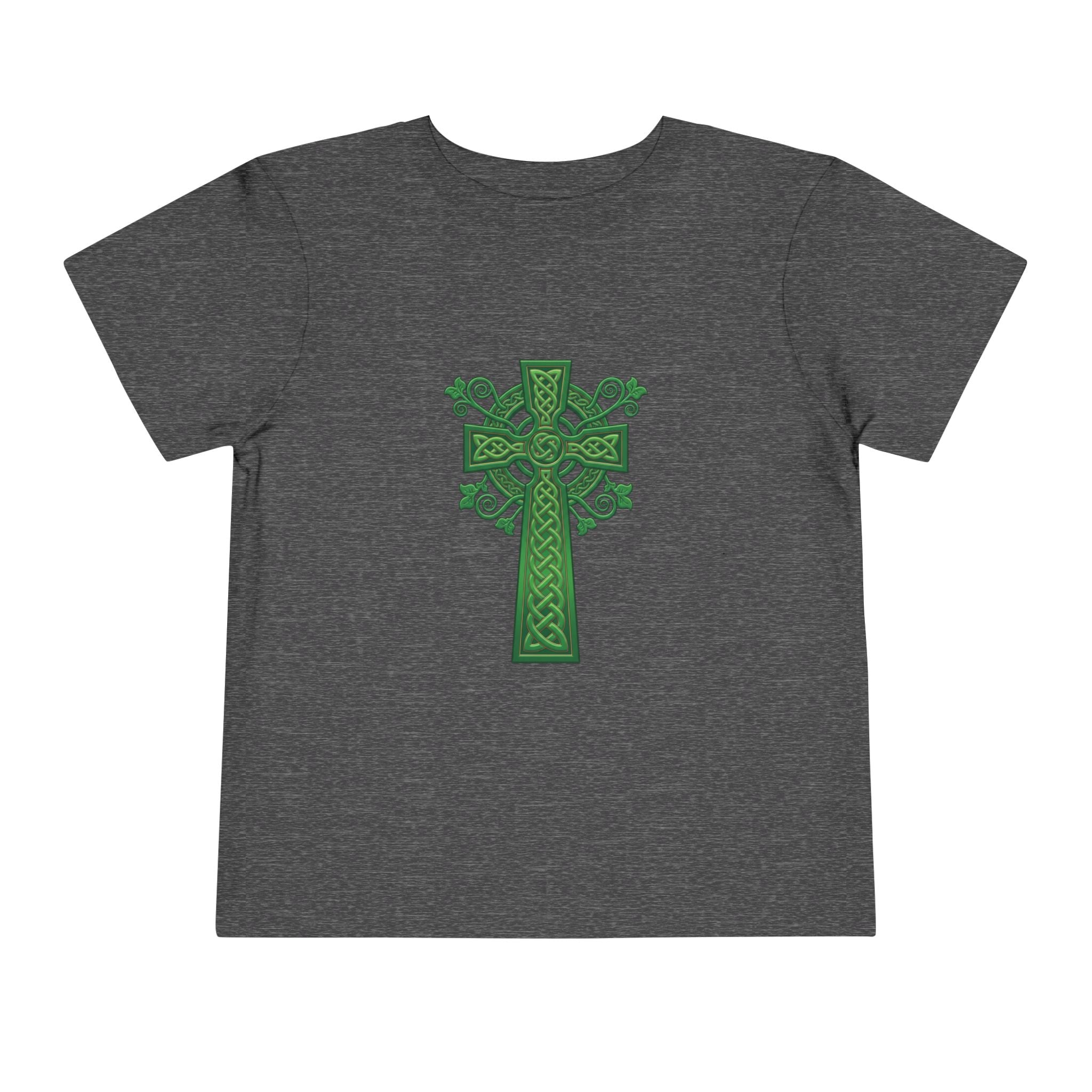 Toddler Tee — Green Celtic Cross Graphic (St. Patrick’s Day)