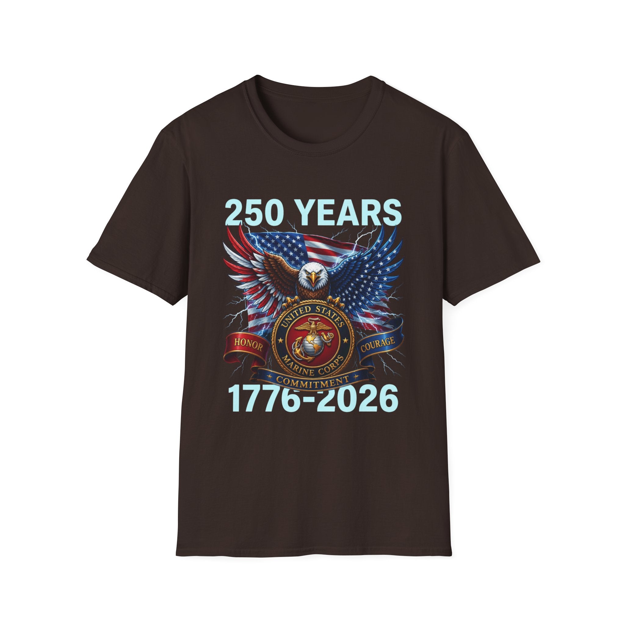 250 Years 1776–2026 Eagle Flag T-Shirt — Patriotic USA Anniversary Tee