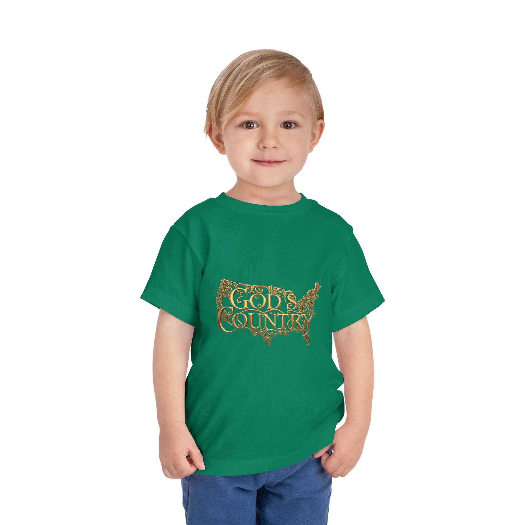Toddler Tee — "God's Country" Gold Map Graphic