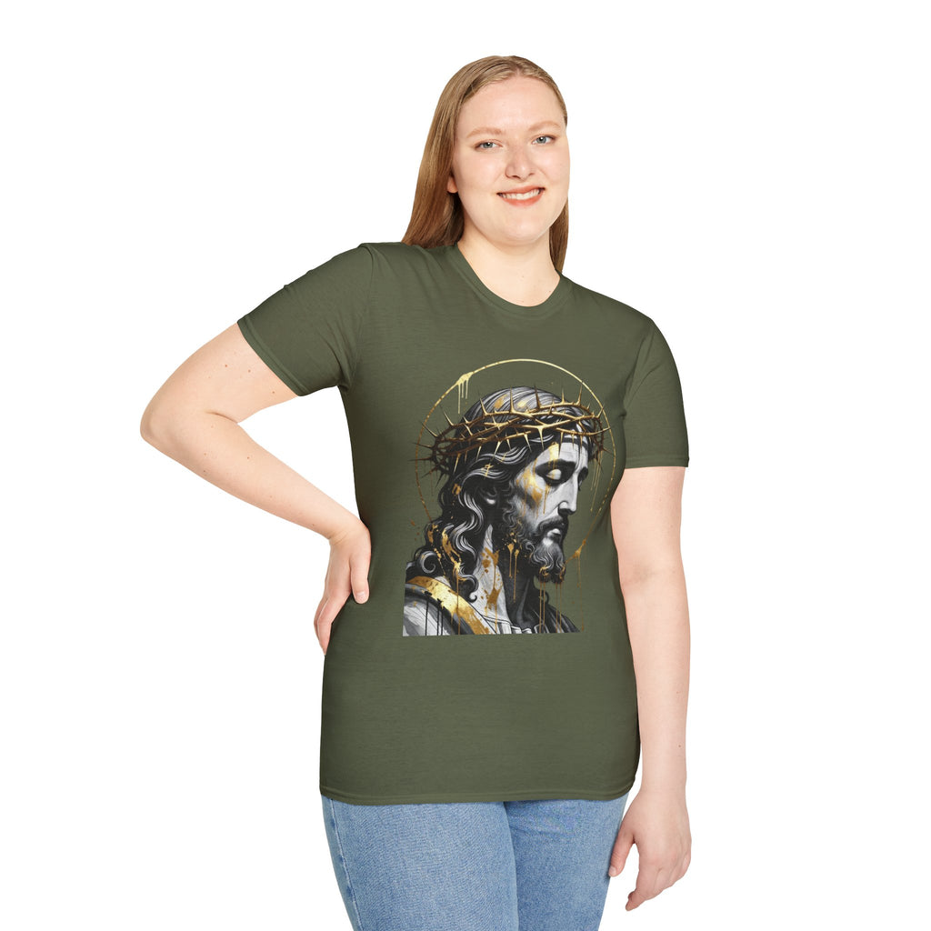 Jesus Portrait T-Shirt — Crown of Thorns Christian Tee