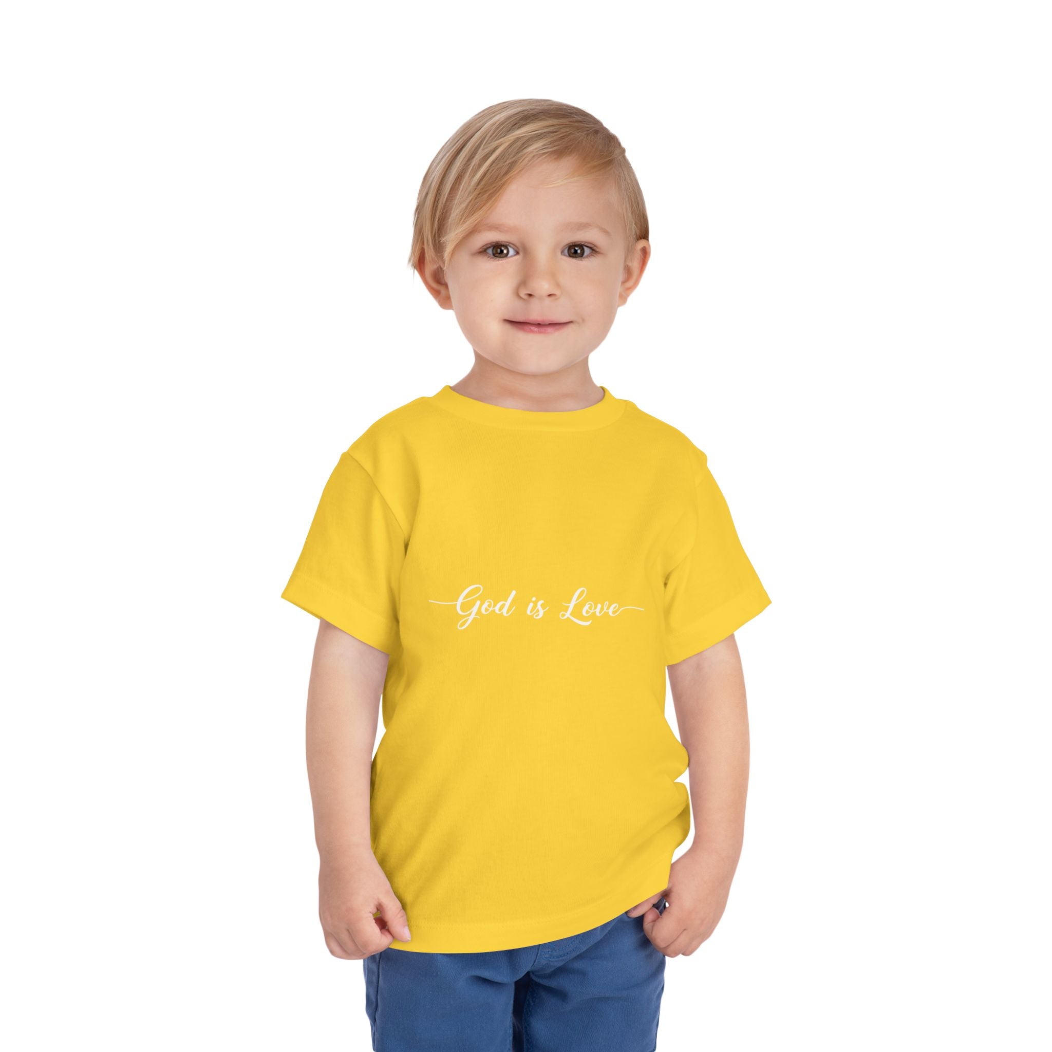 God is Love Toddler Tee — Faith-Based Kids' Short Sleeve Shirt