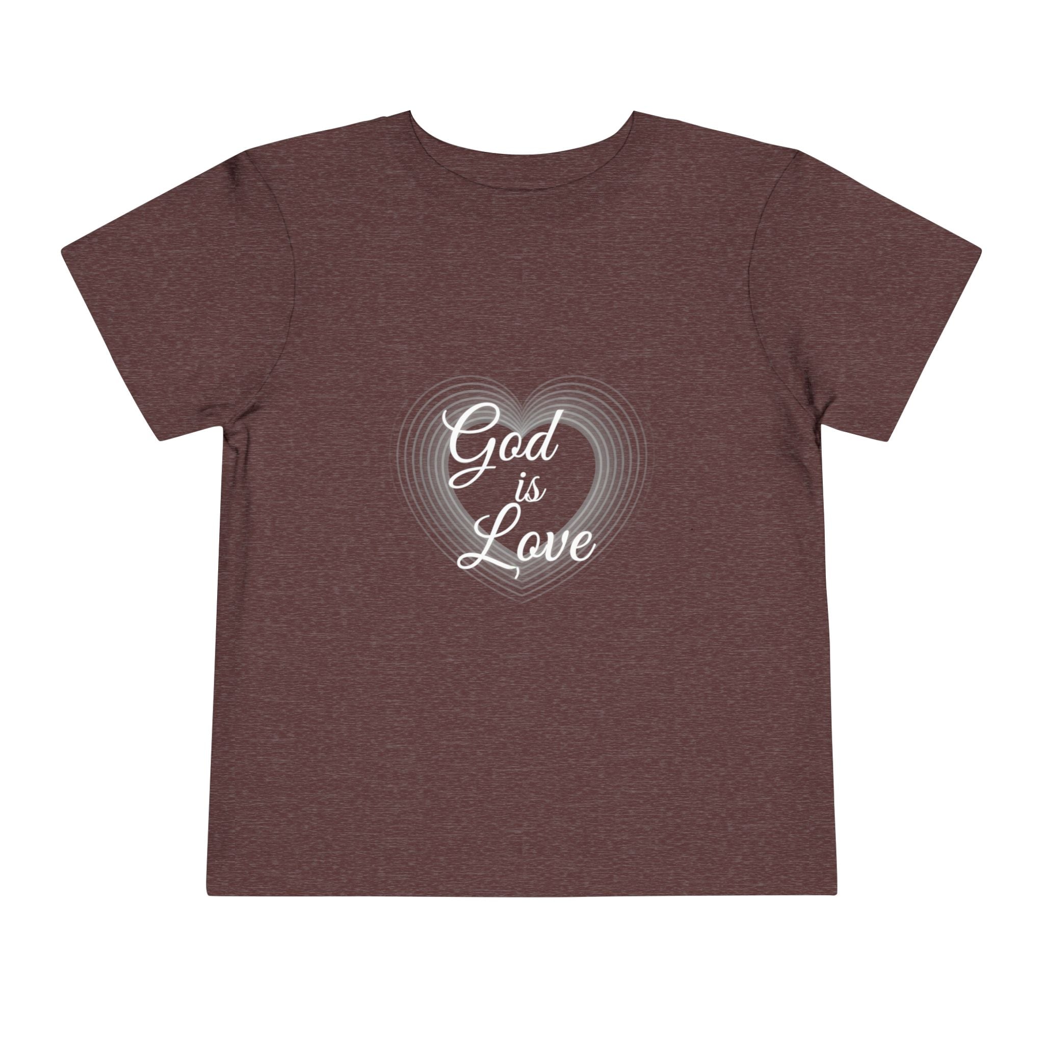 Toddler Tee — "God Is Love" Heart Christian Shirt